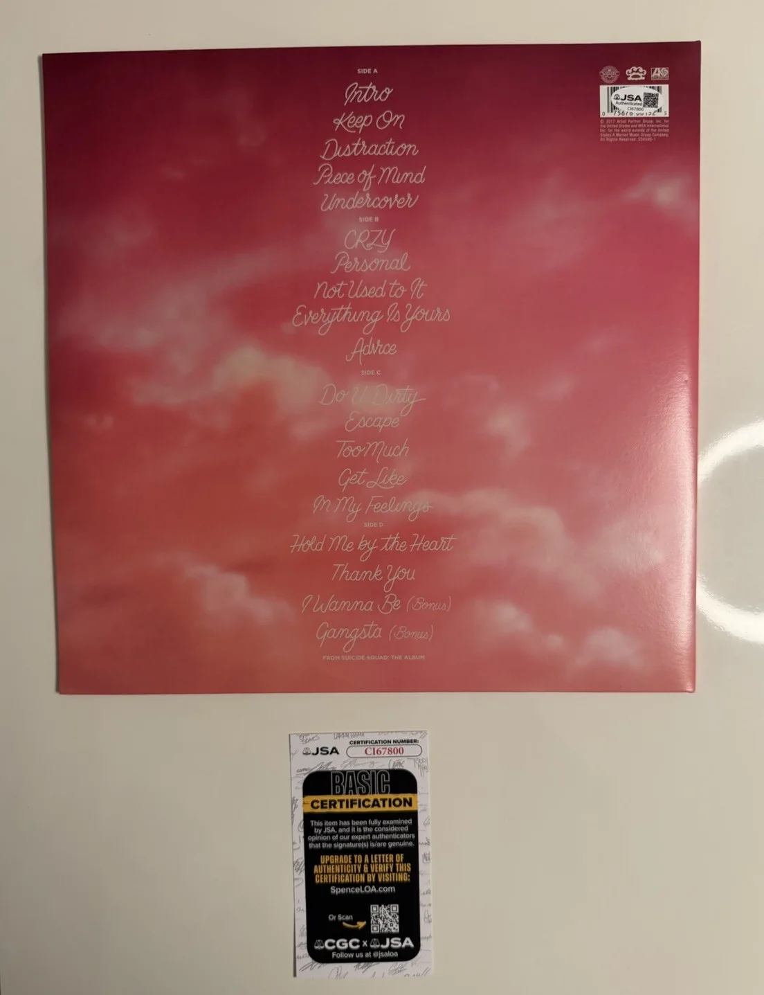 Kehlani Autographed Vinyl LP "SweetSexySavage" JSA COA, изображение 2