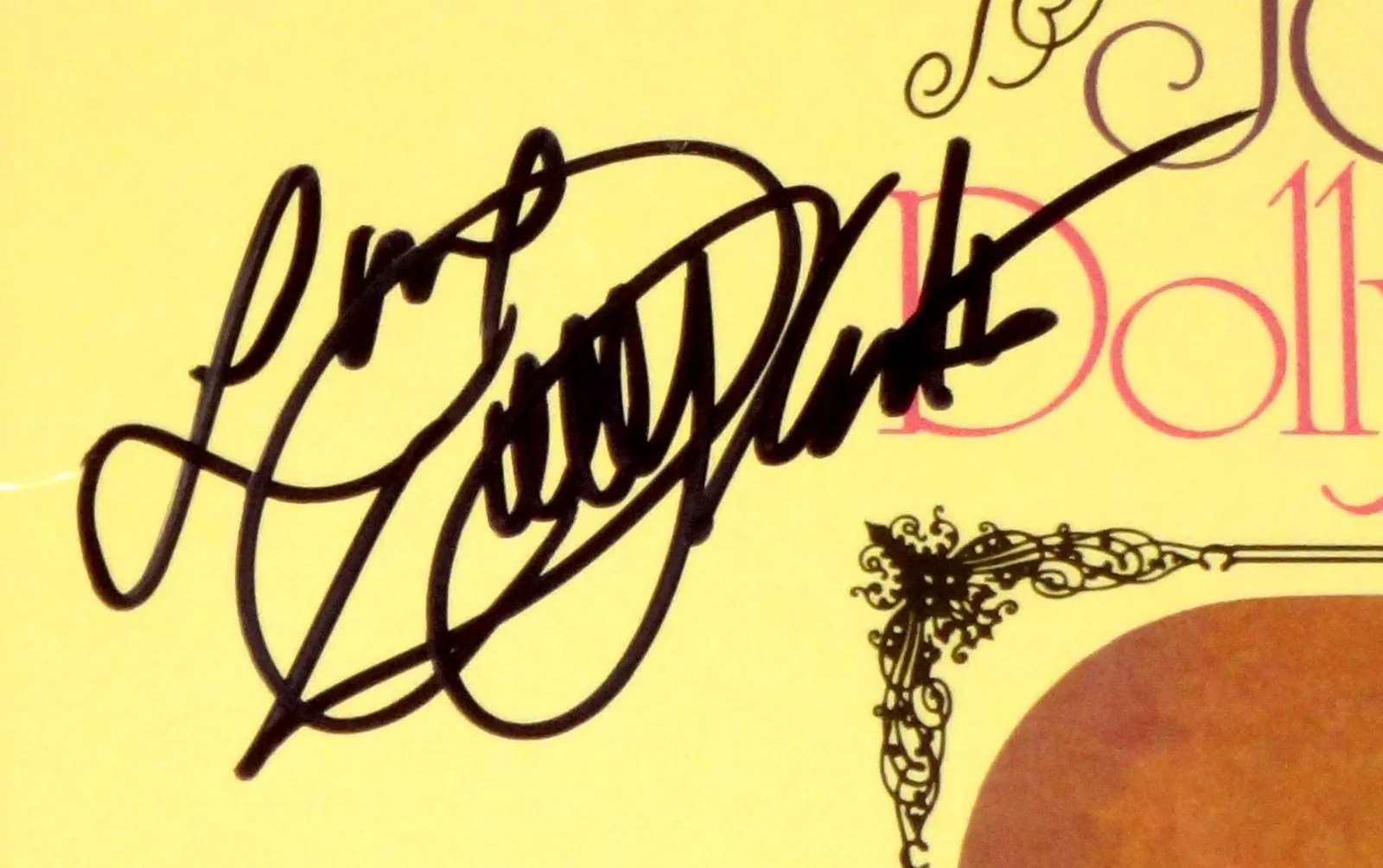 DOLLY PARTON HAND SIGNED AUTOGRAPHED JOLENE VINYL ALBUM! RARE WITH JSA COA!, image 2