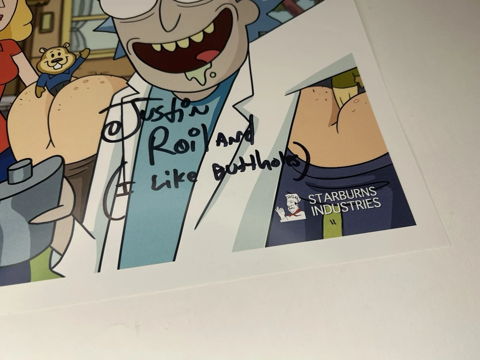 Dan Harmon — RICK AND MORTY Signed Poster 12x18 SDCC 2014 Adult Swim Harmon Roiland Parnell +, изображение 2