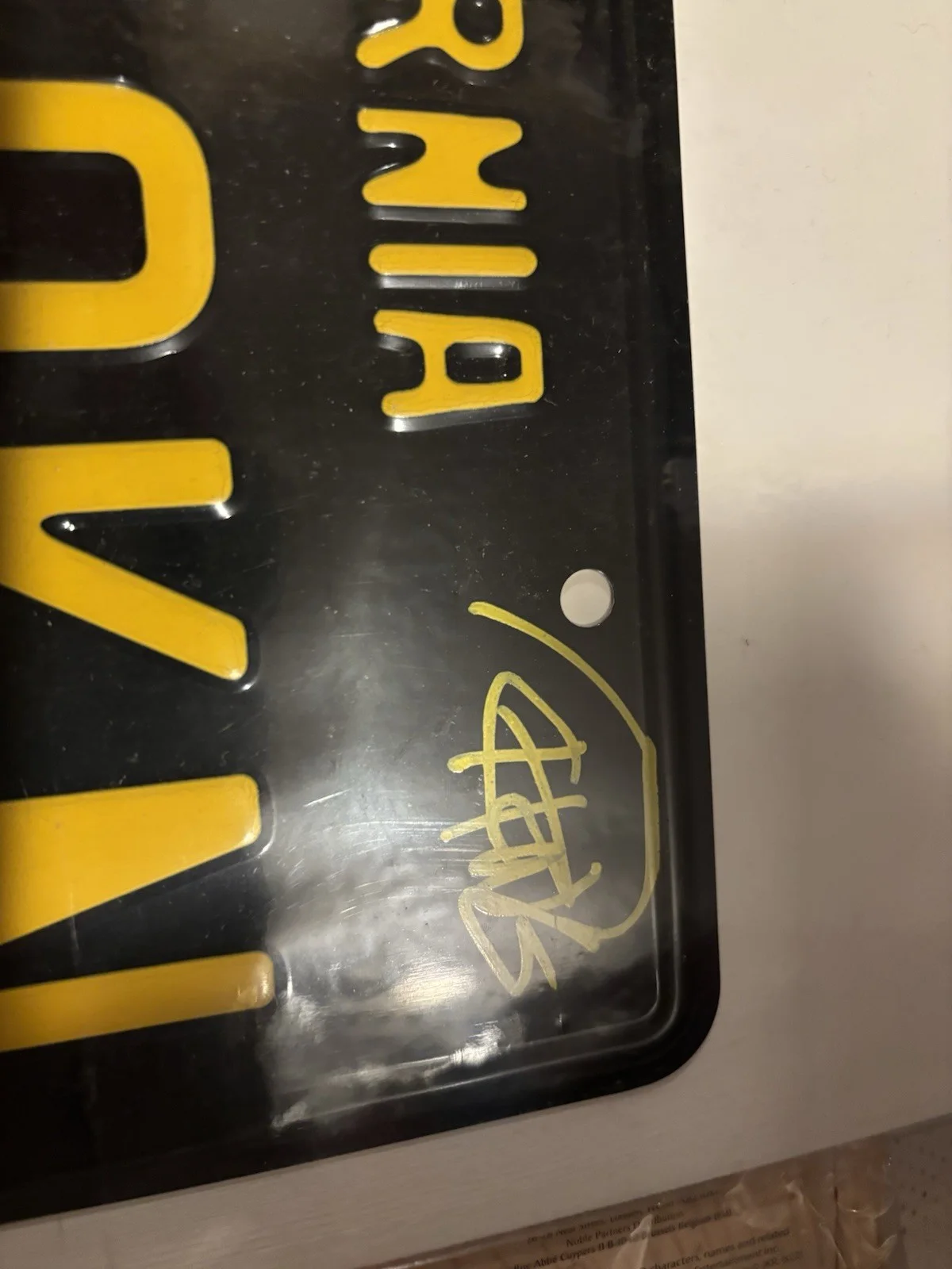 Cheech Marin, Tommy Chong — " KP SMOKN "Cheech Marin & Tommy Chong Up in Smoke Signed License Plate Beckett, изображение 2
