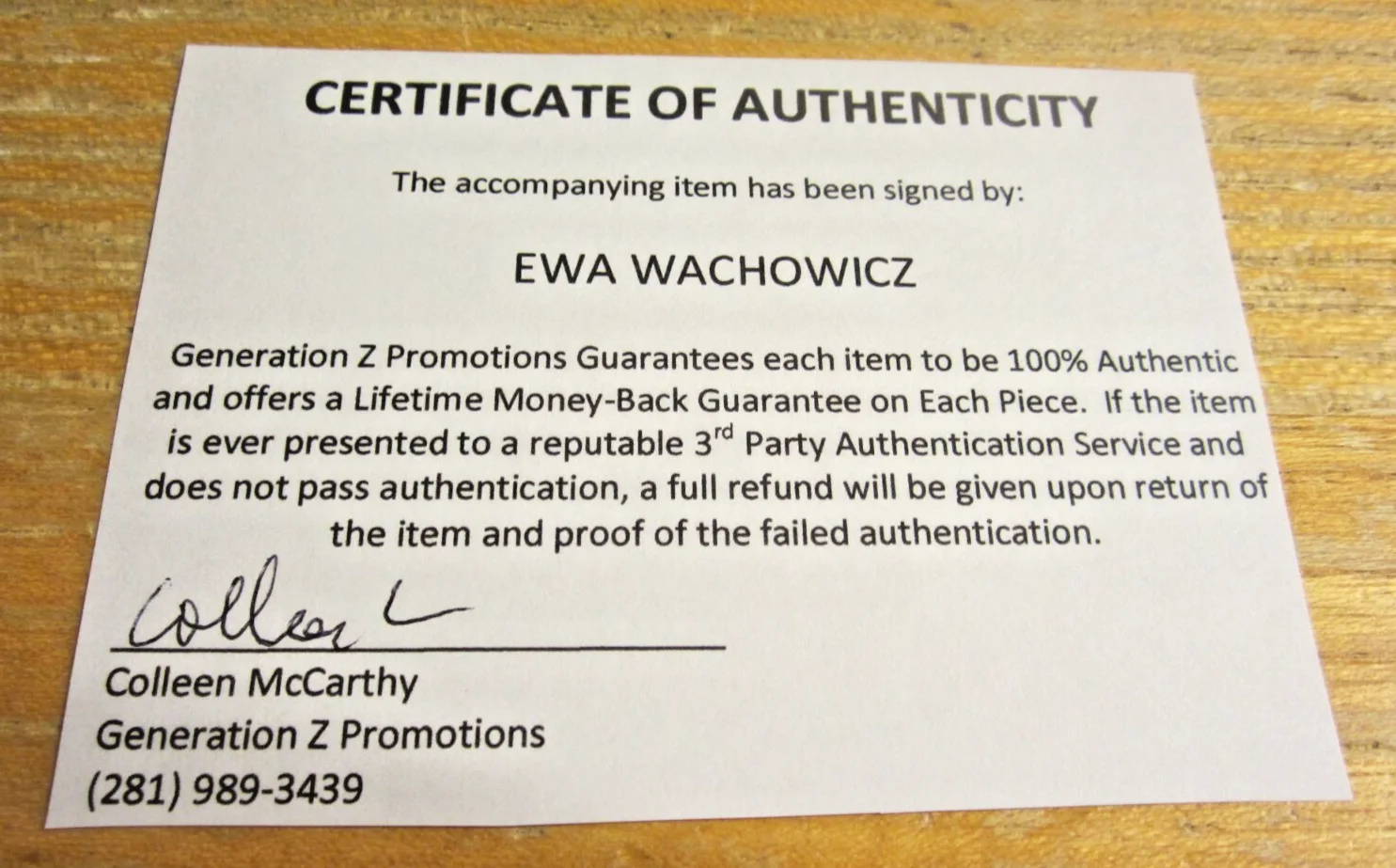 Ewa Wachowicz — Ewa Wachowicz Television Host Autographed Signed 4X6 Photo "Ewa cookuje", изображение 3