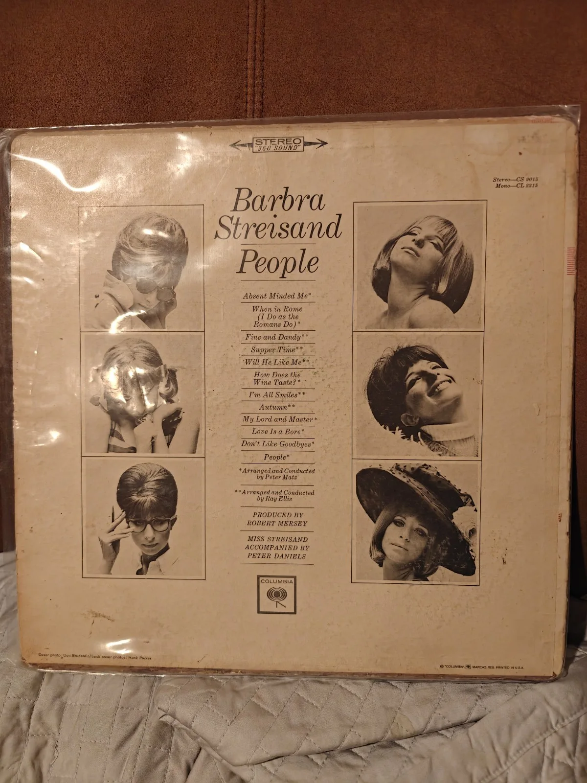 Barbra Streisand — Barbra Streisand – People Original LP Album – Personalized Hand Signed Cover, изображение 2