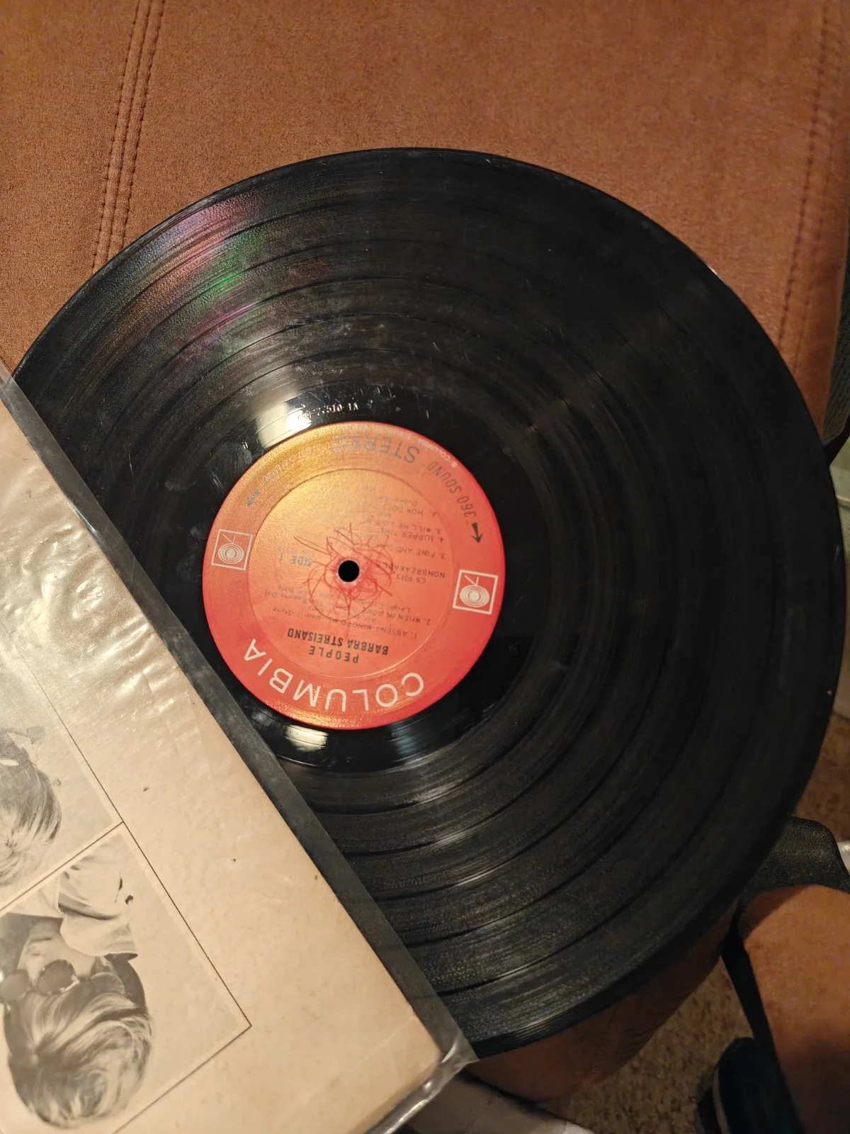 Barbra Streisand — Barbra Streisand – People Original LP Album – Personalized Hand Signed Cover, изображение 3