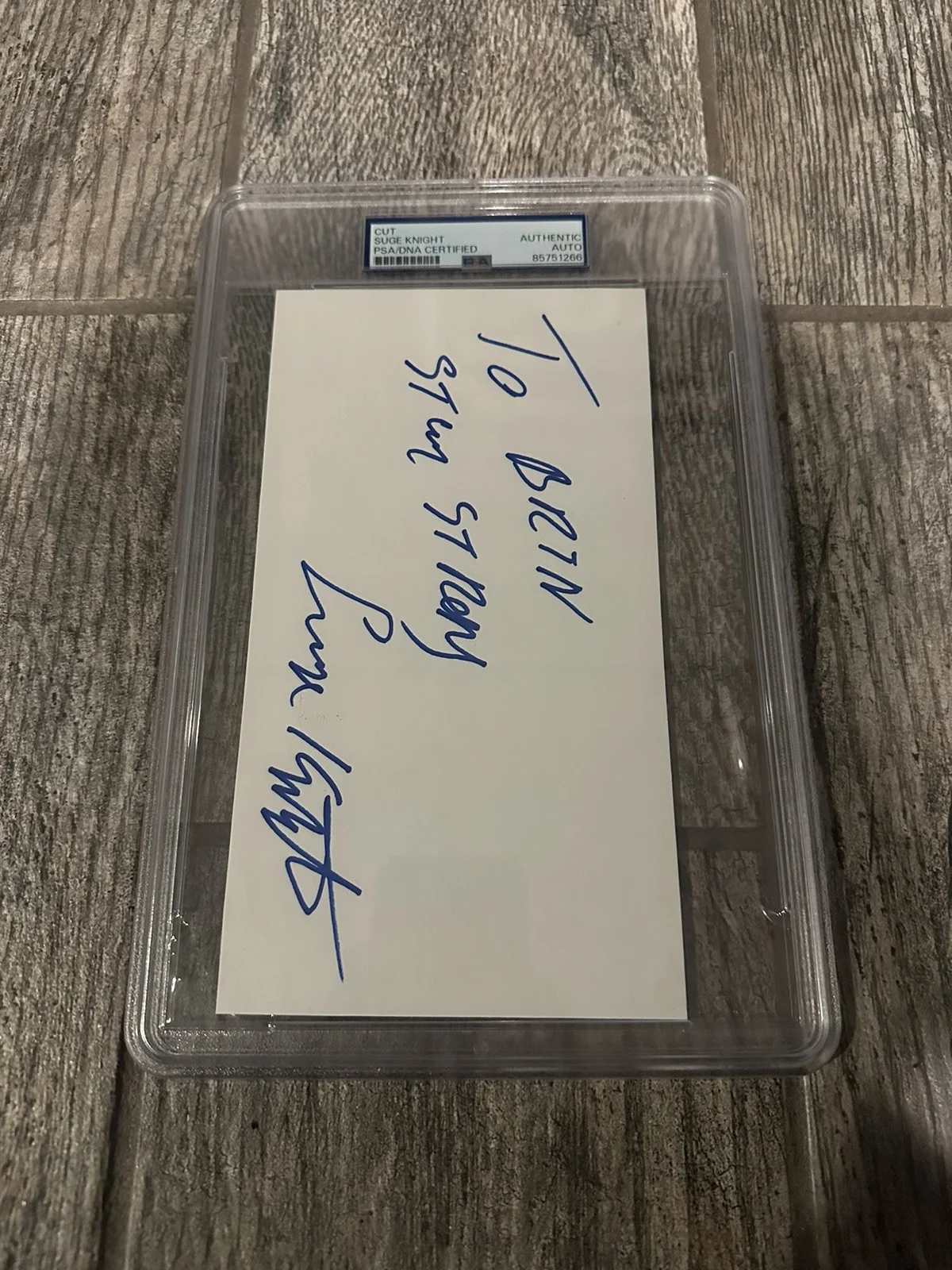 SUGE KNIGHT SIGNED CUT PSA/DNA SLABBED AUTOGRAPHED DEATH ROW RARE MARION, image 2