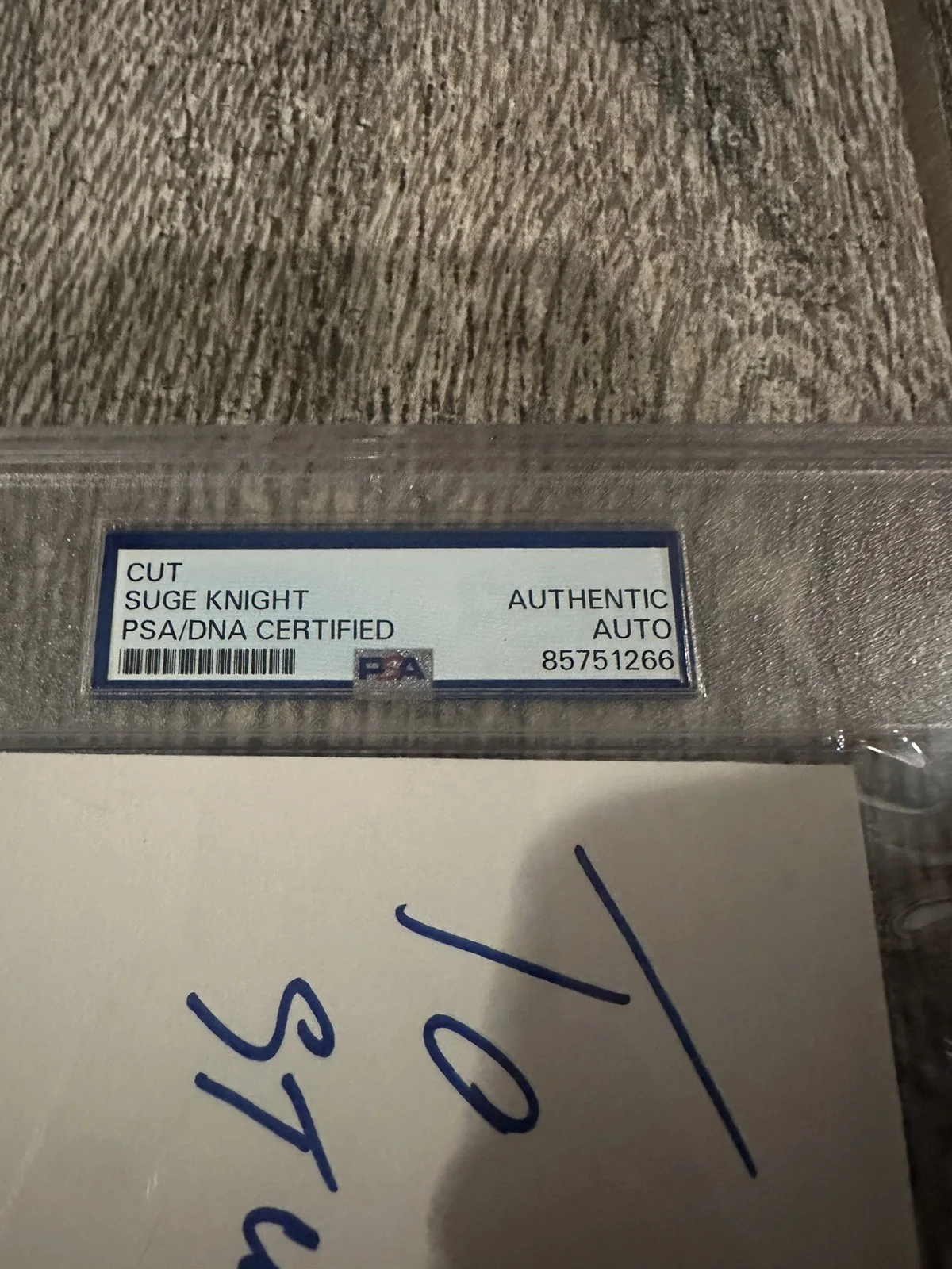 SUGE KNIGHT SIGNED CUT PSA/DNA SLABBED AUTOGRAPHED DEATH ROW RARE MARION, image 3