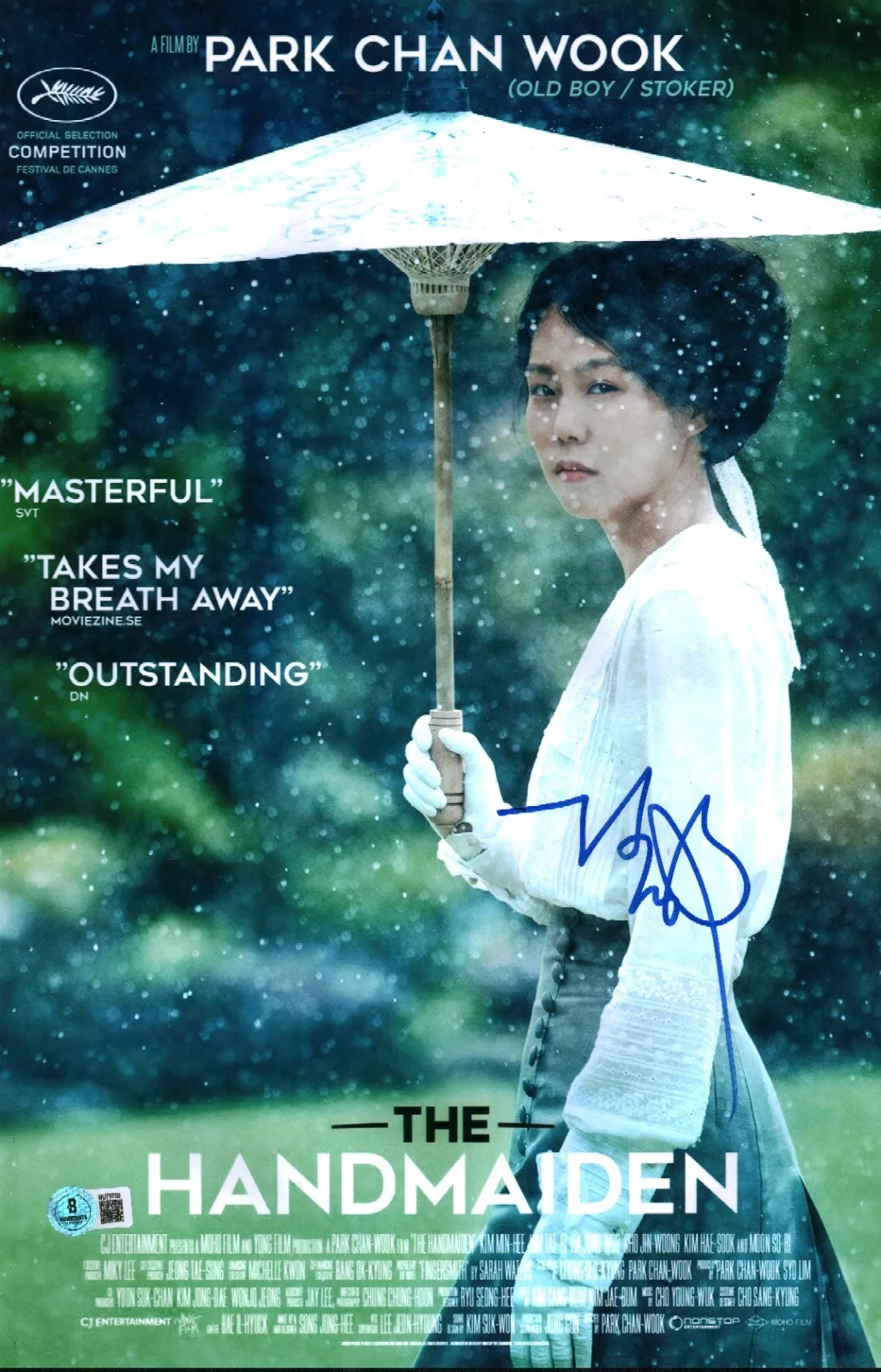 park chan wook — Park Chan Wook Signed Autographed The Handmaiden 11x17 Photo Poster BAS COA