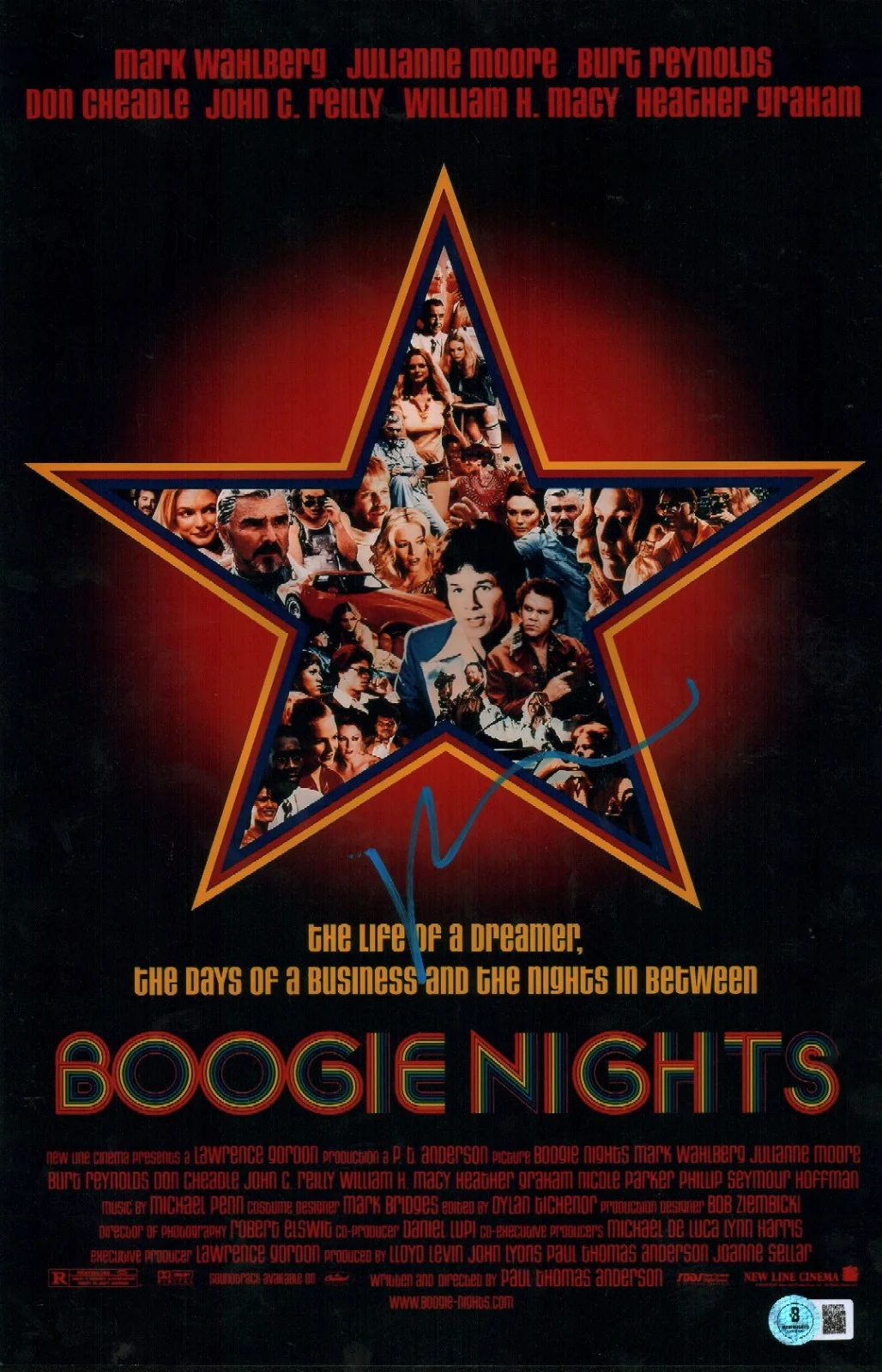 Paul Thomas Anderson — Paul Thomas Anderson Signed Boogie Nights Director 11x17 Photo Poster BAS COA
