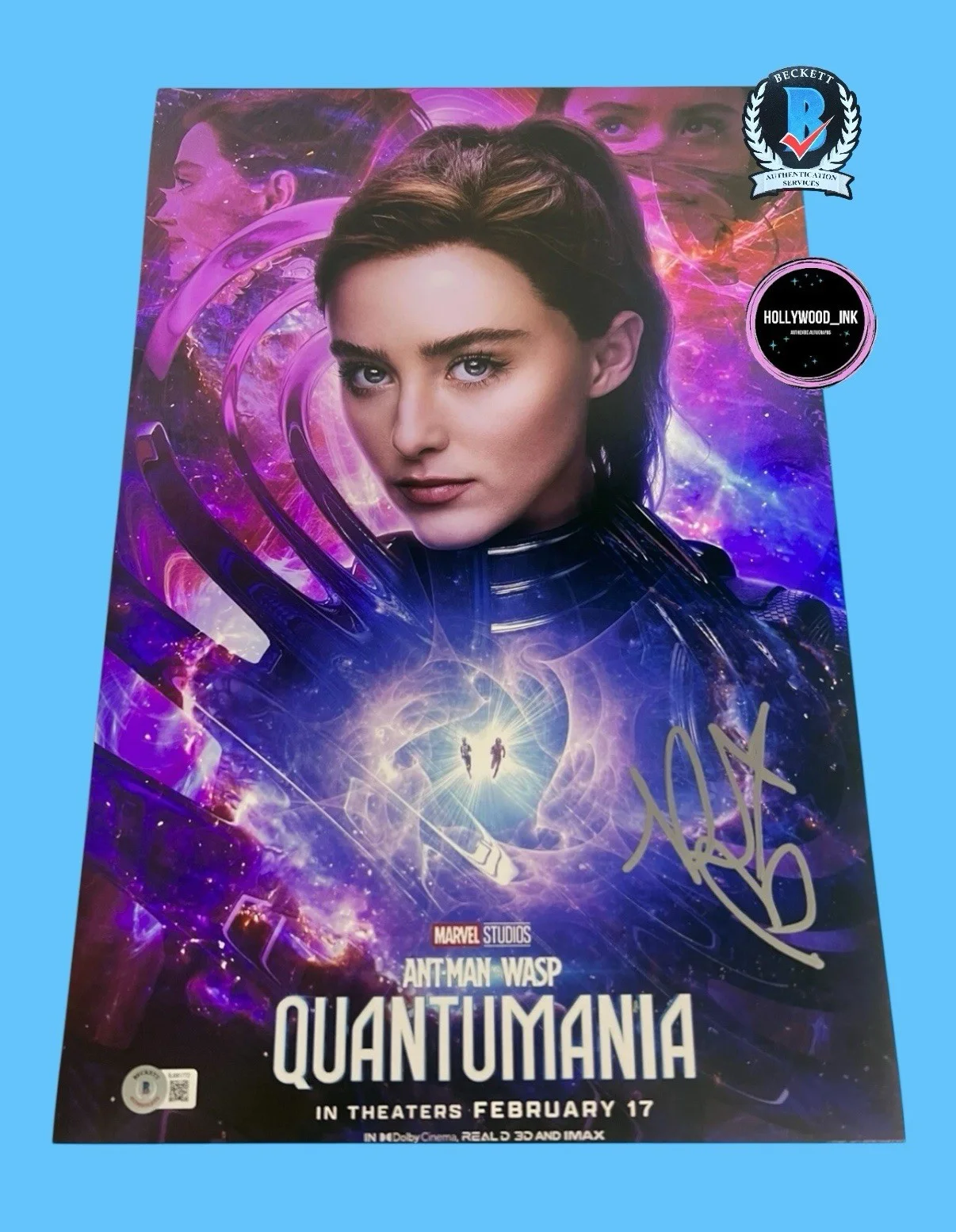 Kathryn Newton — KATHRYN NEWTON SIGNED AUTOGRAPH ANTMAN WASP QUANTUMANIA 12x18 BAS BJ081772