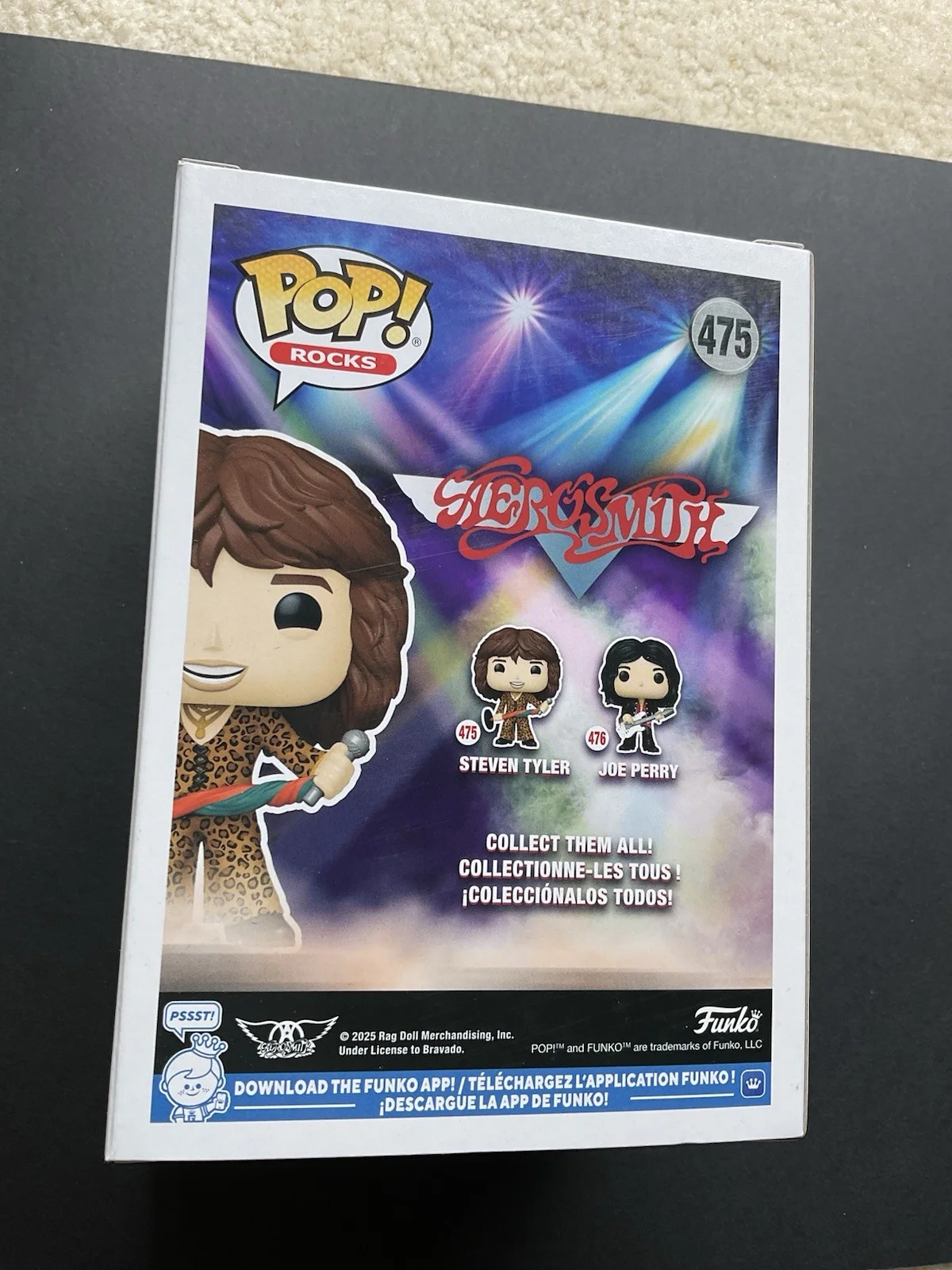 Steven Tyler — Steven Tyler signed Aerosmith Funko Pop #475 Music Steven Tyler autographed BAS, изображение 3