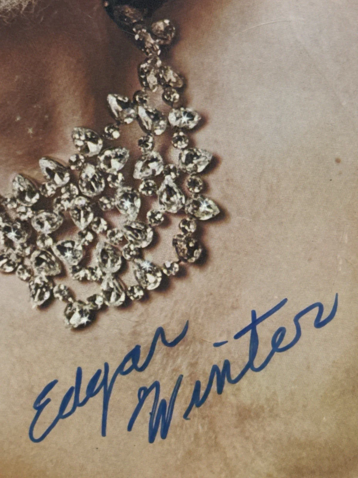 Edgar Winter Autographed LP They Only Come Out at Night Quadraphonic JSA COA Sig, image 3