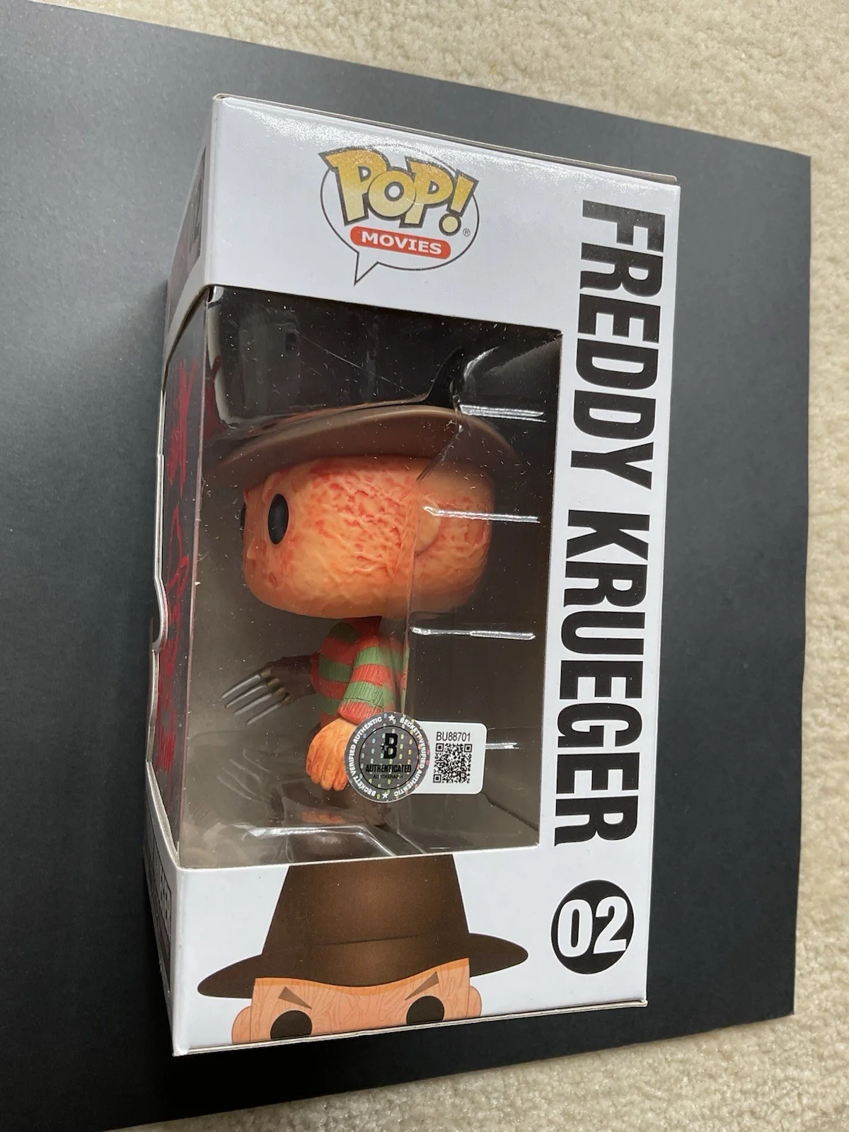 Kevin Yagher — Kevin Yagher Signed Freddie Krueger Funko Pop #02 Horror Autographed BAS Sketch, image 2