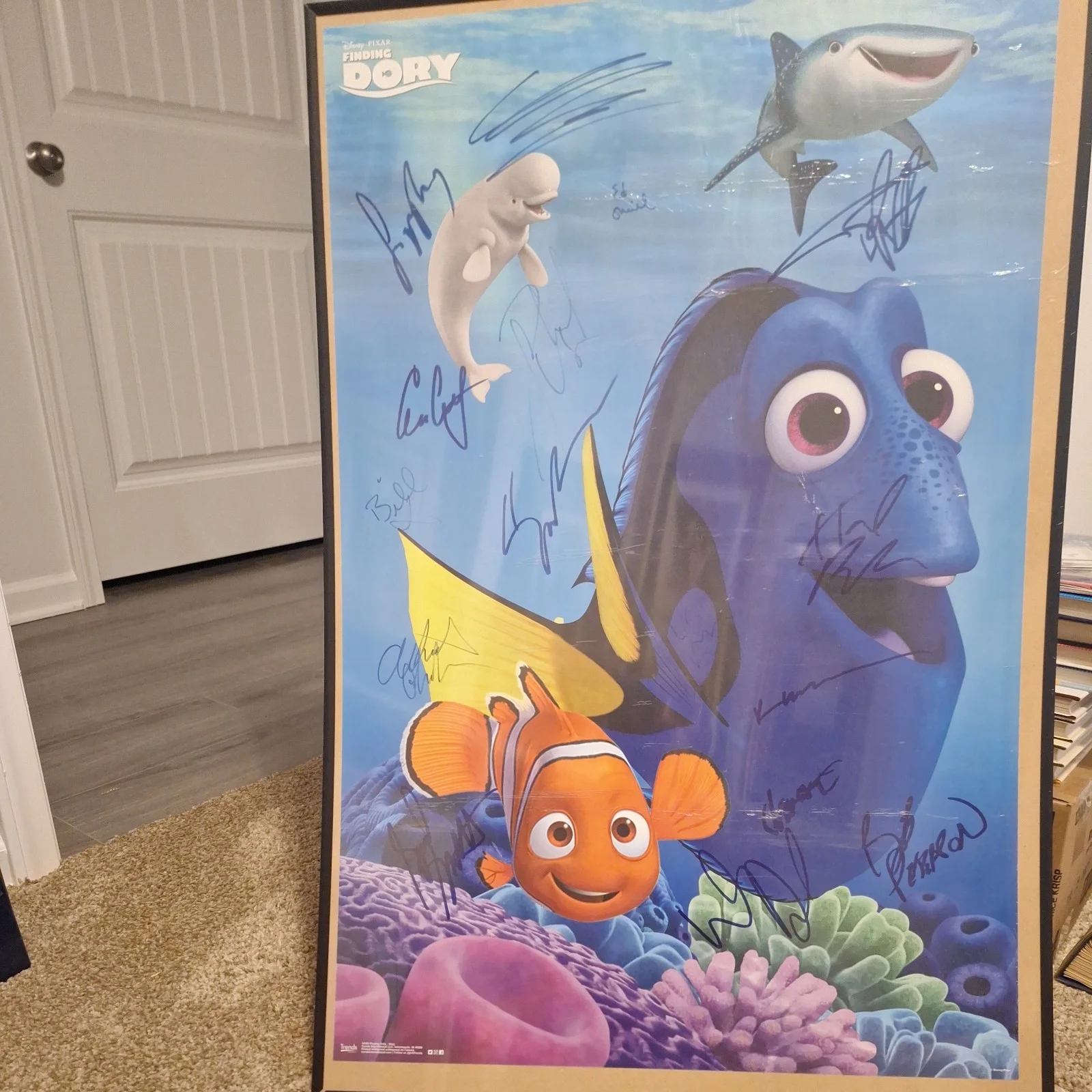Ellen DeGeneres — FINDING DORY SIGNED 15X POSTER, DEGENERES,ONEIL,KEATON,WEAVER,GARRETT,BROOKS ++