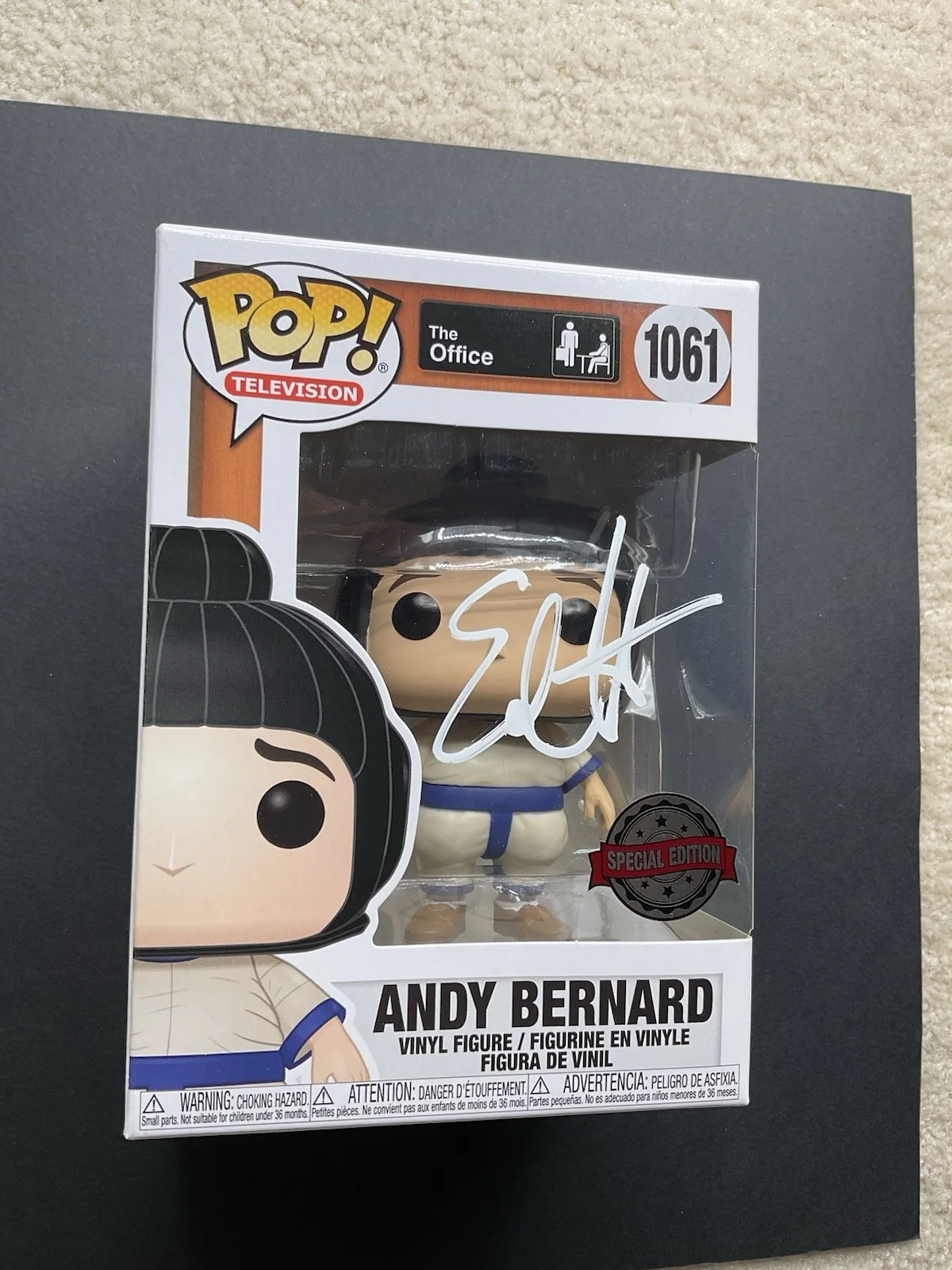 Ed Helms — Ed Helms Signed The Office Andy Bernard Funko Pop 1061 BAS Special Edition Funko