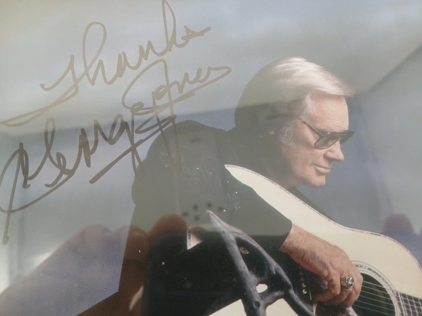 George Jones Signed 8x10 Glossy Photo Autograph Country Music Legend Guitar, изображение 2