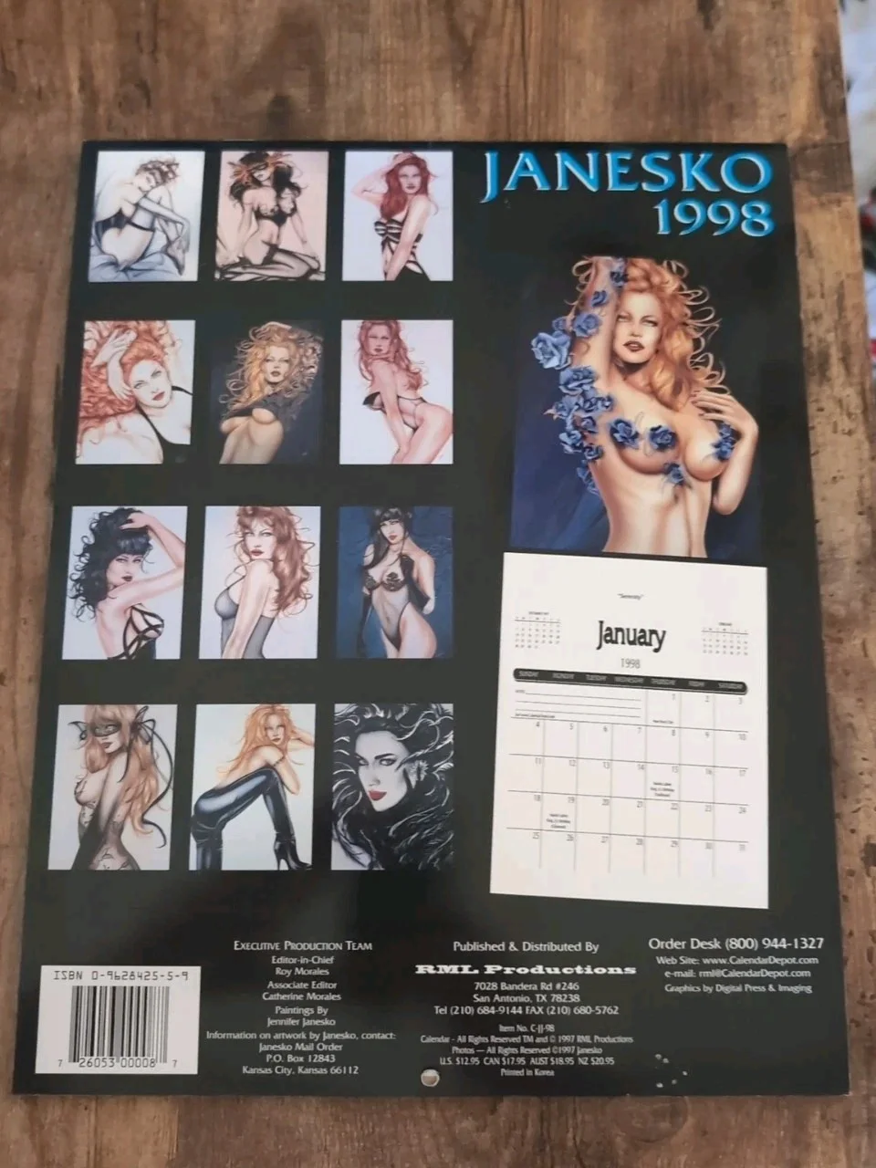 Jennifer Janesko — Janesko 1998 Limited Edition Calendar 14x11 New Mint Condition, изображение 2
