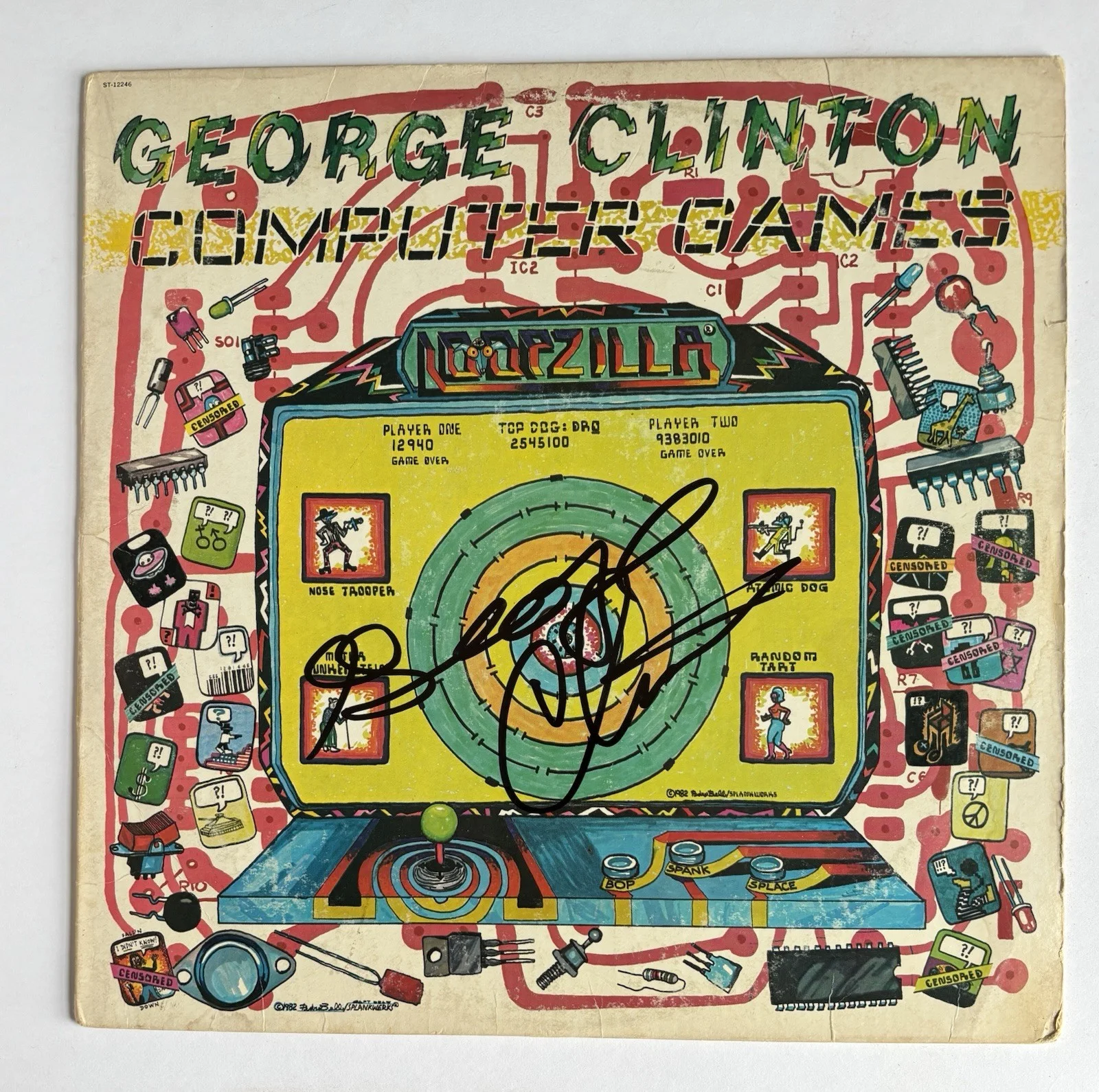 GEORGE CLINTON Signed COMPUTER GAMES Vinyl RECORD Album PSA DNA COA Maggot Brain, изображение 2