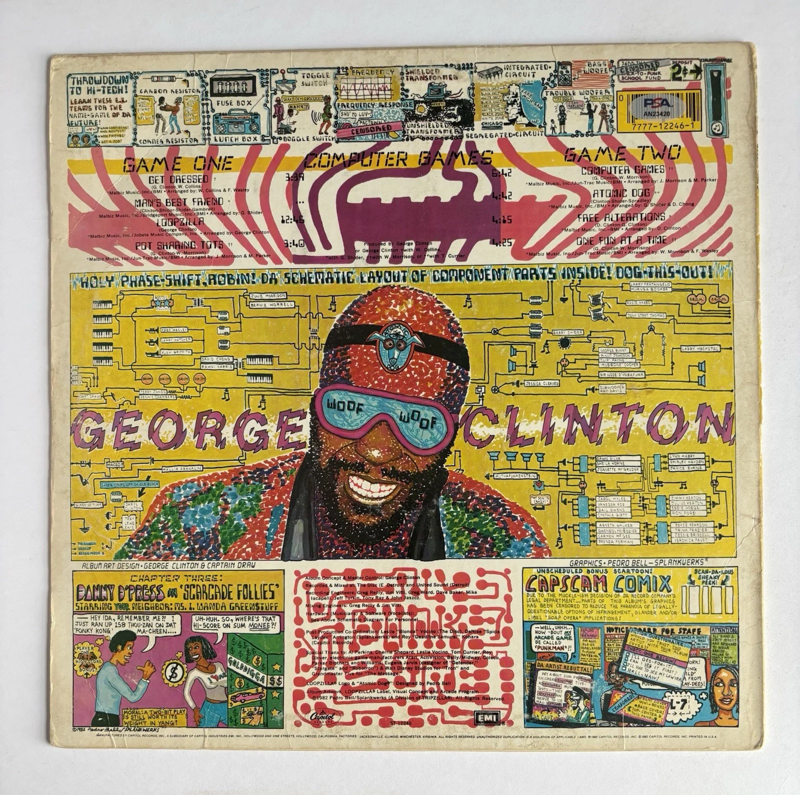 GEORGE CLINTON Signed COMPUTER GAMES Vinyl RECORD Album PSA DNA COA Maggot Brain, изображение 4
