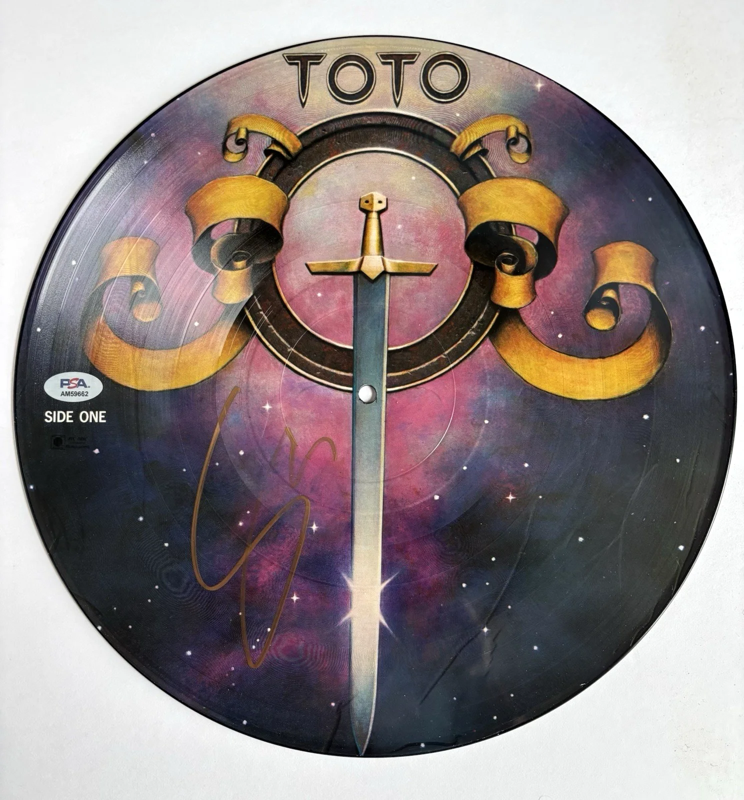 STEVE LUKATHER Signed TOTO SELF TITLED Vinyl LP Picture Disc Album PSA DNA COA, изображение 2