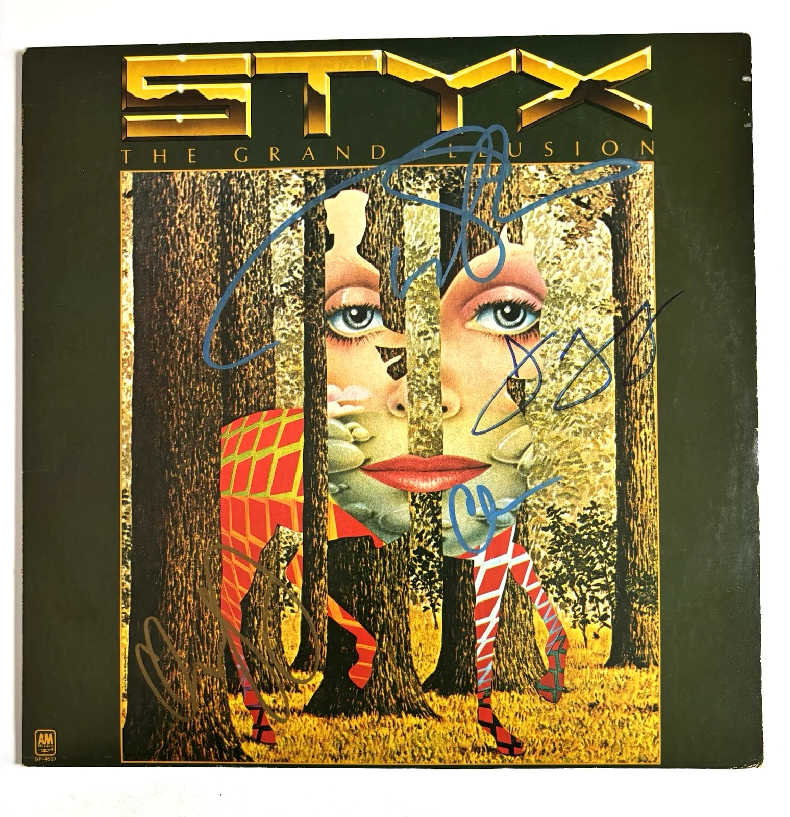 STYX Signed ILLUSION Vinyl RECORD x4 JSA COA DENNIS DeYOUNG Tommy Shaw JY Chuck, изображение 2
