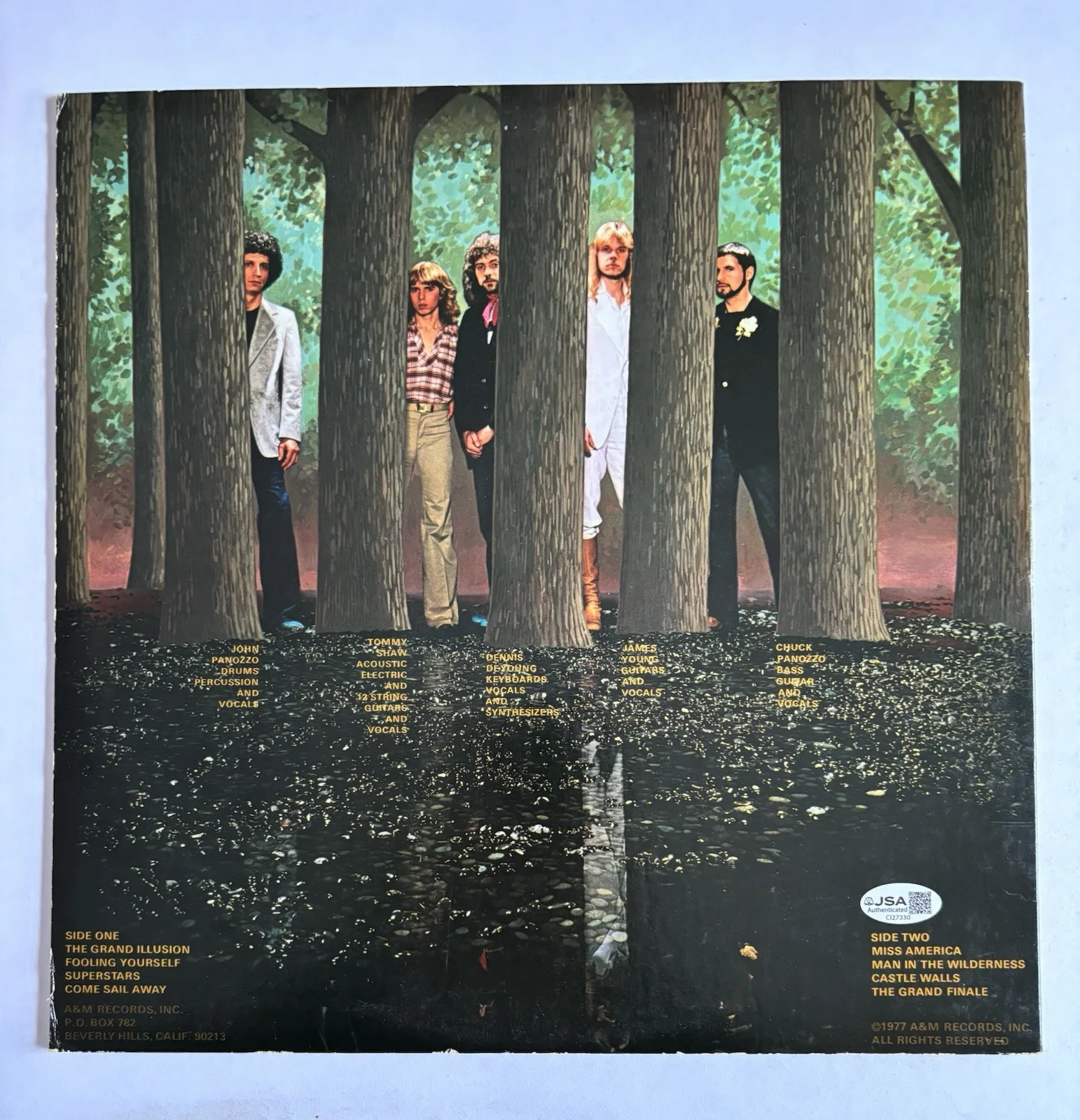 STYX Signed ILLUSION Vinyl RECORD x4 JSA COA DENNIS DeYOUNG Tommy Shaw JY Chuck, изображение 5
