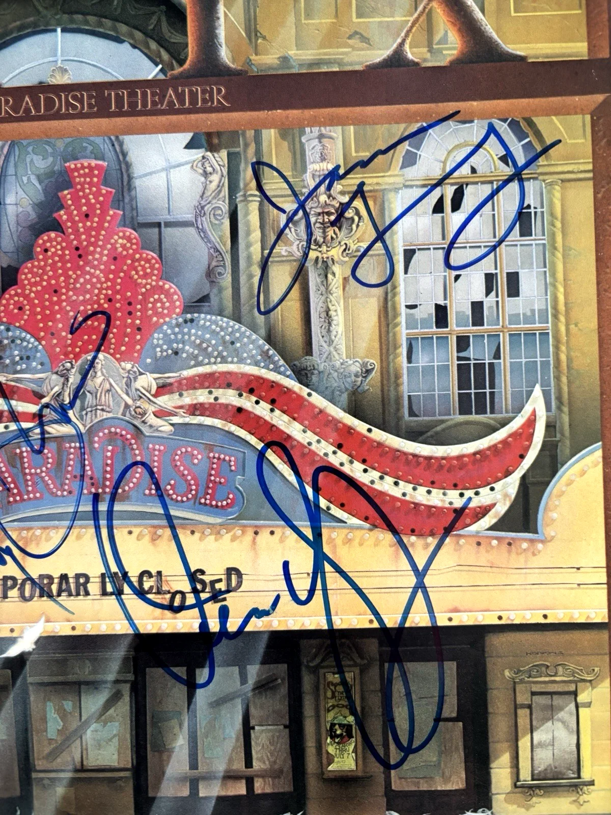 STYX Signed PARADISE Vinyl RECORD x4 JSA COA DENNIS DeYOUNG Tommy Shaw JY Chuck, изображение 3