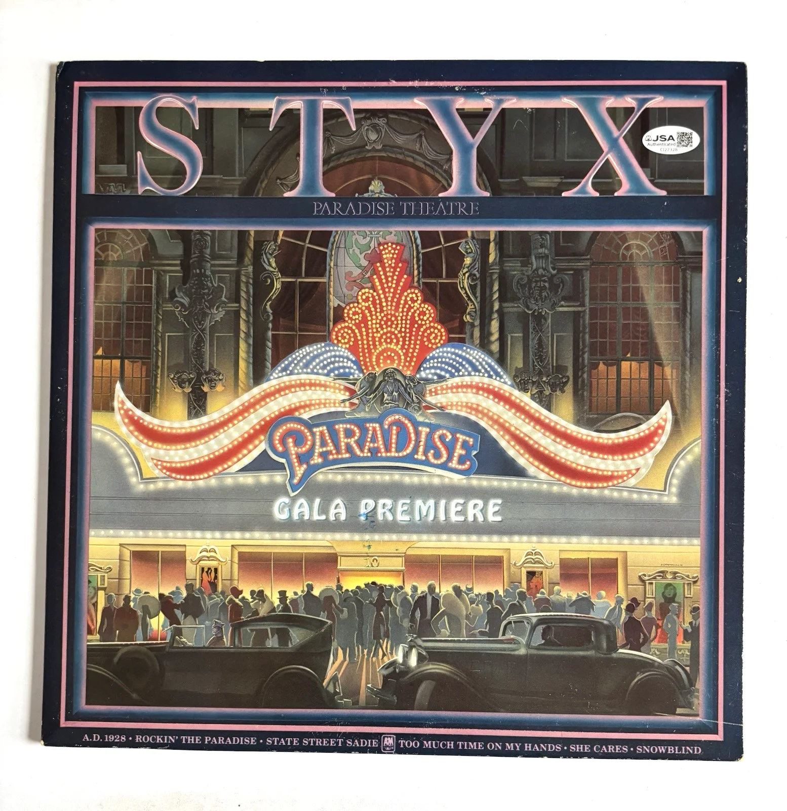 STYX Signed PARADISE Vinyl RECORD x4 JSA COA DENNIS DeYOUNG Tommy Shaw JY Chuck, изображение 5