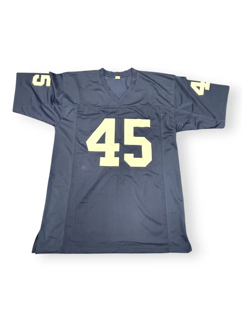 Rudy Ruettiger — Rudy Ruettiger Signed Autographed Custom Football Jersey "Never Quit" JSA, изображение 4