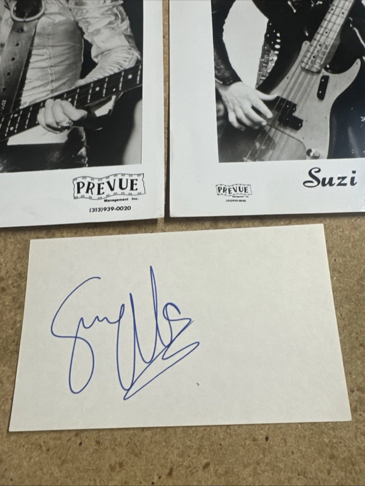 SIGNED AUTOGRAPHED Sizing Quatro 3 X 5 INDEX CARD W 2 8x10 Promo Photos, image 2