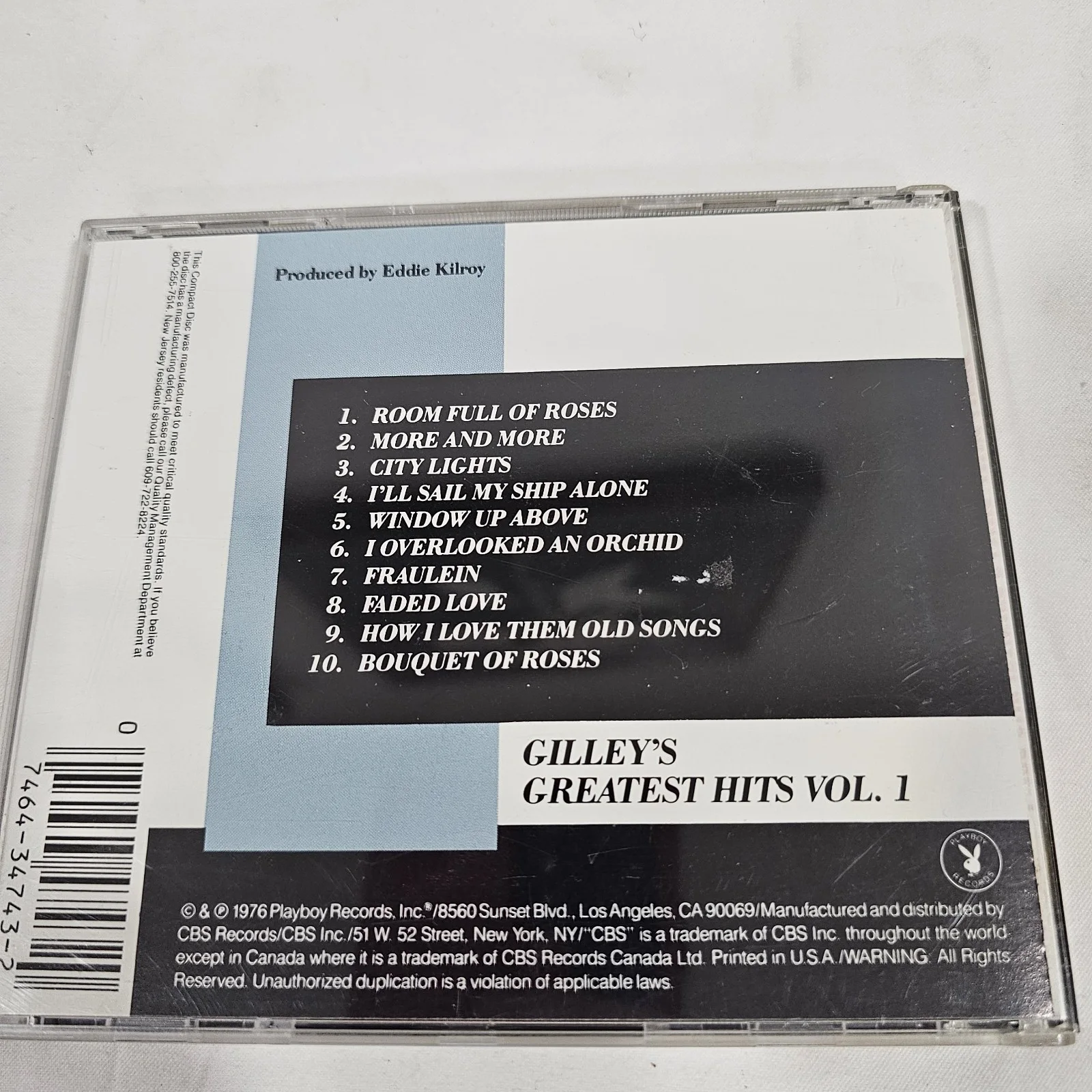 Mickey Gilley Signed Cd "Gilley's Greatest Hits Vol.1", image 2