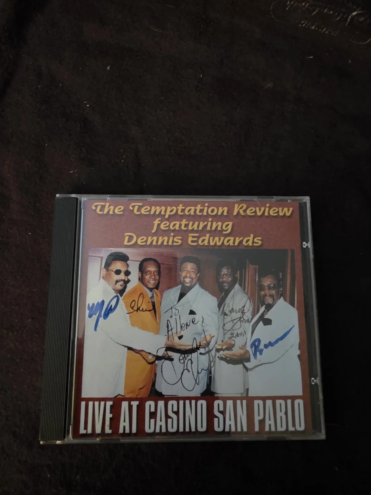 "The Temptation Review" Dennis Edwards & Group autographed CD, image 2