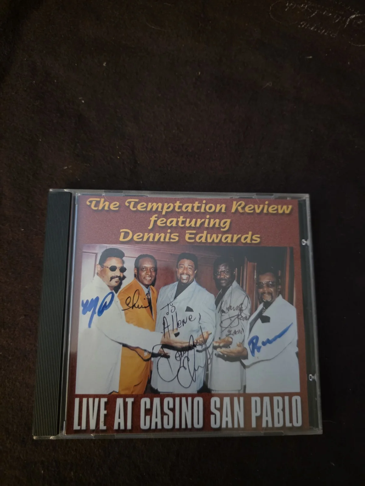 "The Temptation Review" Dennis Edwards & Group autographed CD, image 3