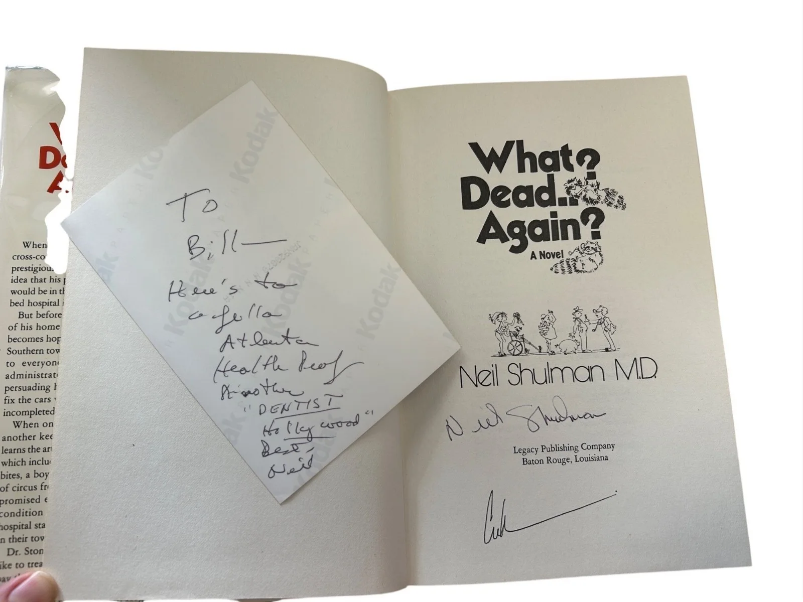 Neil Shulman — Signed Inscribed What? Dead...Again? book Neil Shulman Michael J Fox Kodak photo, изображение 5