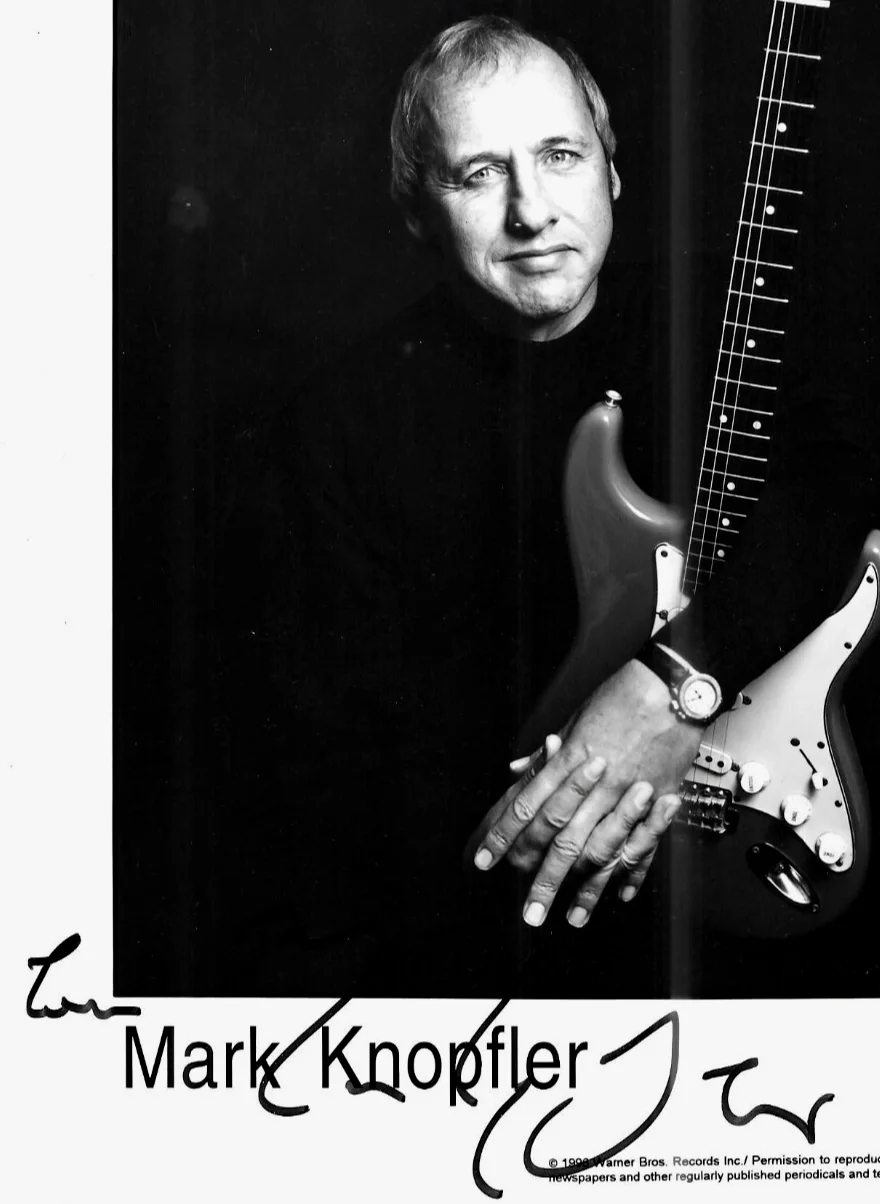 Mark Knopfler signed 8x10 black & white promo photo, изображение 2