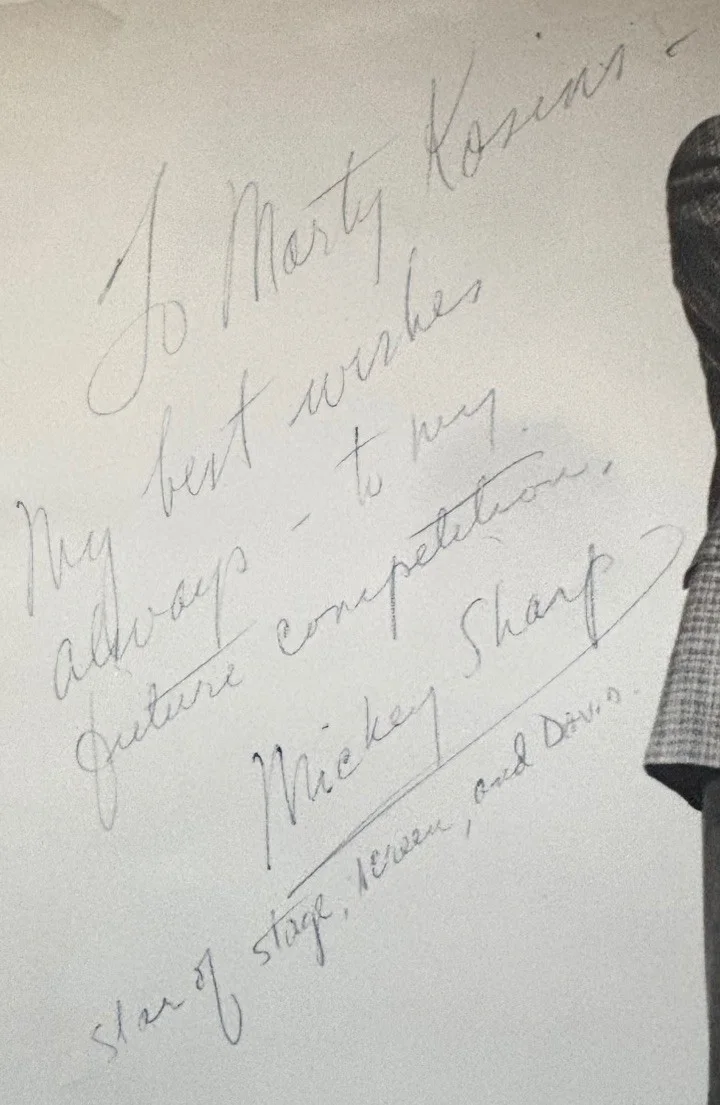 Vintage 1960s Comedian MICKEY SHARP Autographed 8x10” Photo Inscribed, image 2