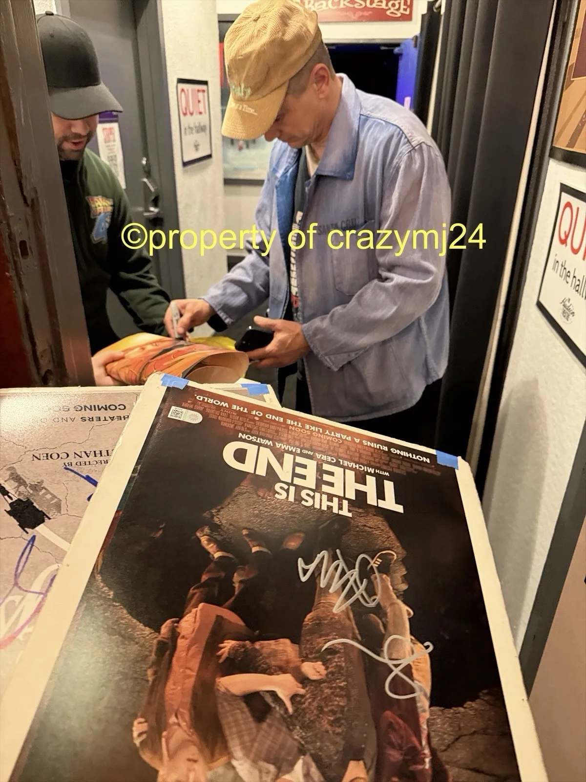 James Franco Seth Rogen Signed This Is The End Poster Autograph Proof SWAU COA, изображение 3