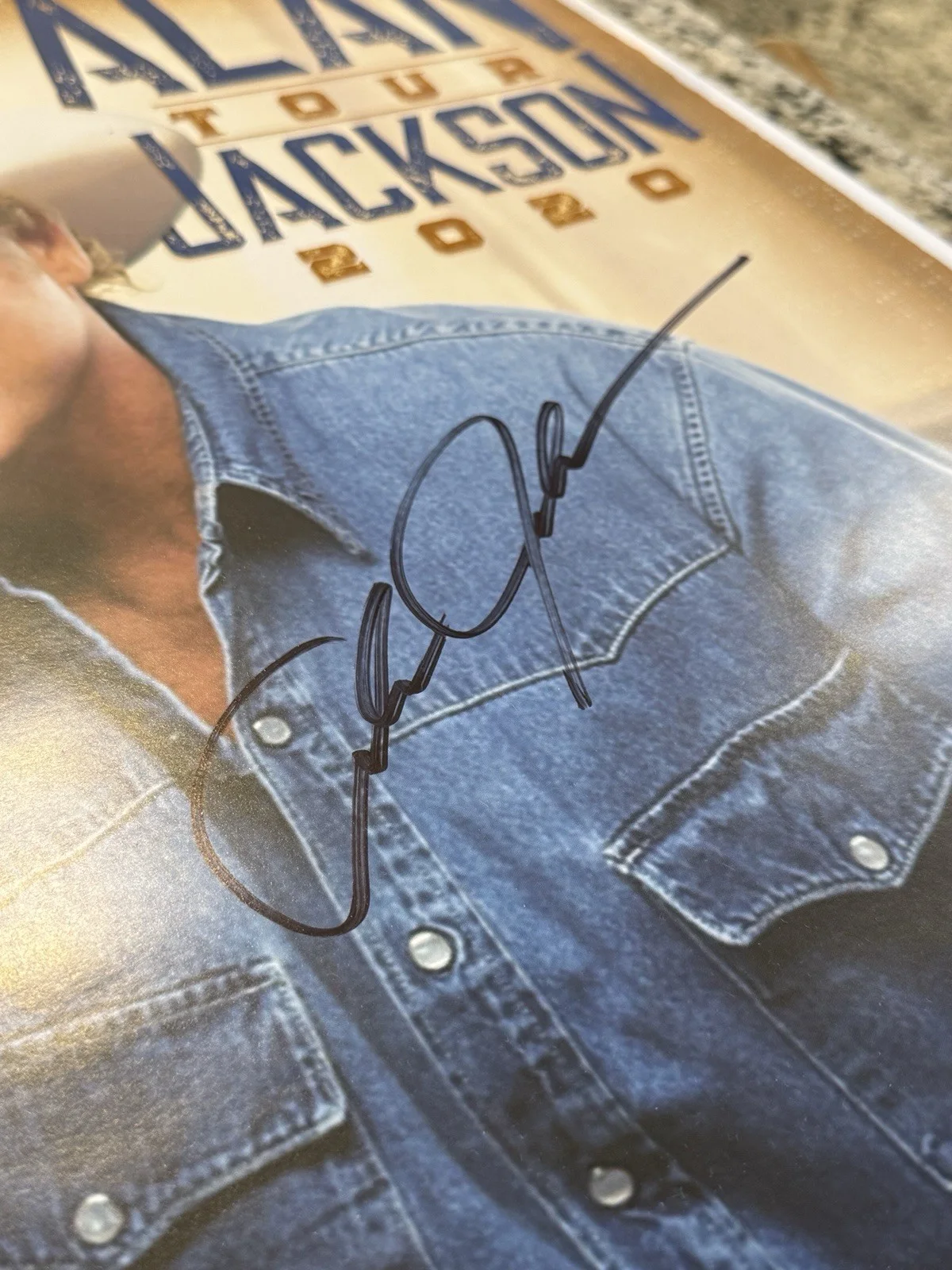 Alan Jackson Autographed 2020 Tour Poster, image 2