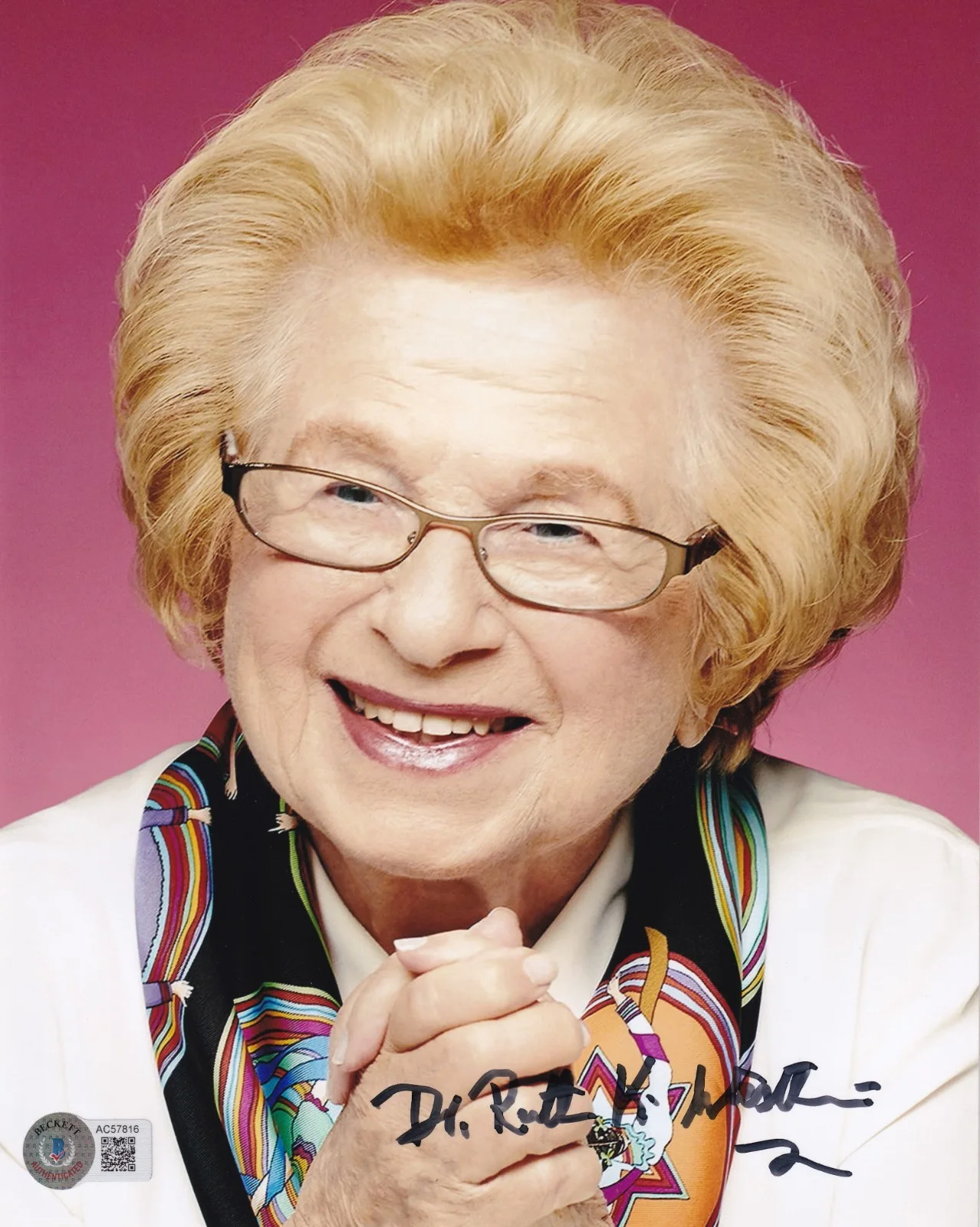 Dr. Ruth Westheimer — Dr. Ruth Westheimer Signed 8x10 Photo BAS COA Sexually Speaking Picture Auto'd 6