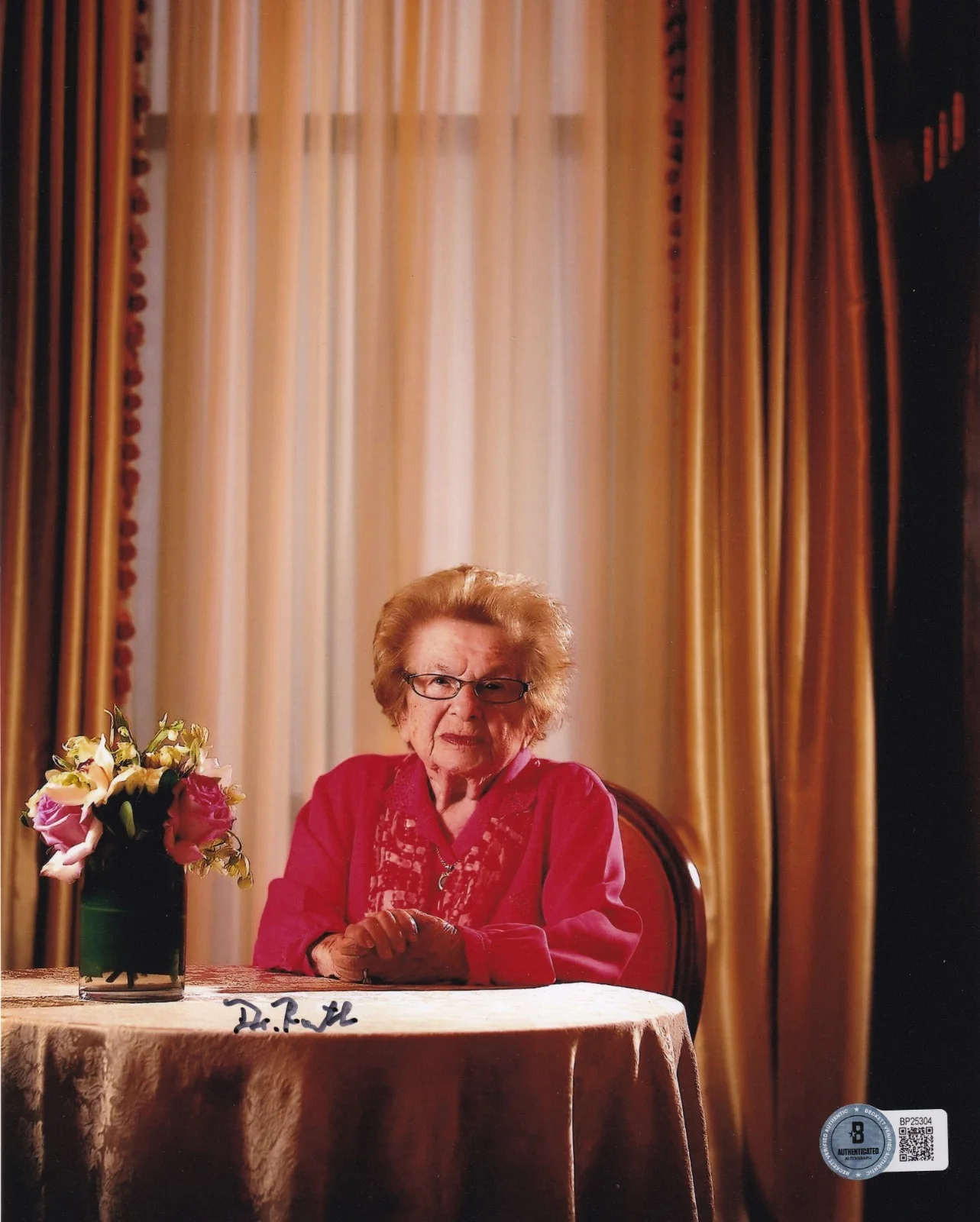 Dr. Ruth Westheimer — Dr. Ruth Westheimer Signed 8x10 Photo BAS COA Sexually Speaking Picture Auto 304