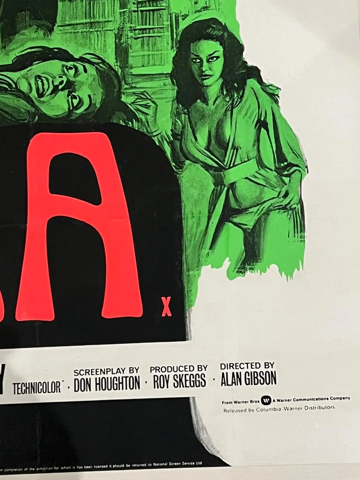 The Satanic Rites Of Dracula Original UK Quad Film Poster 1973 LINEN BACKED cert, изображение 3