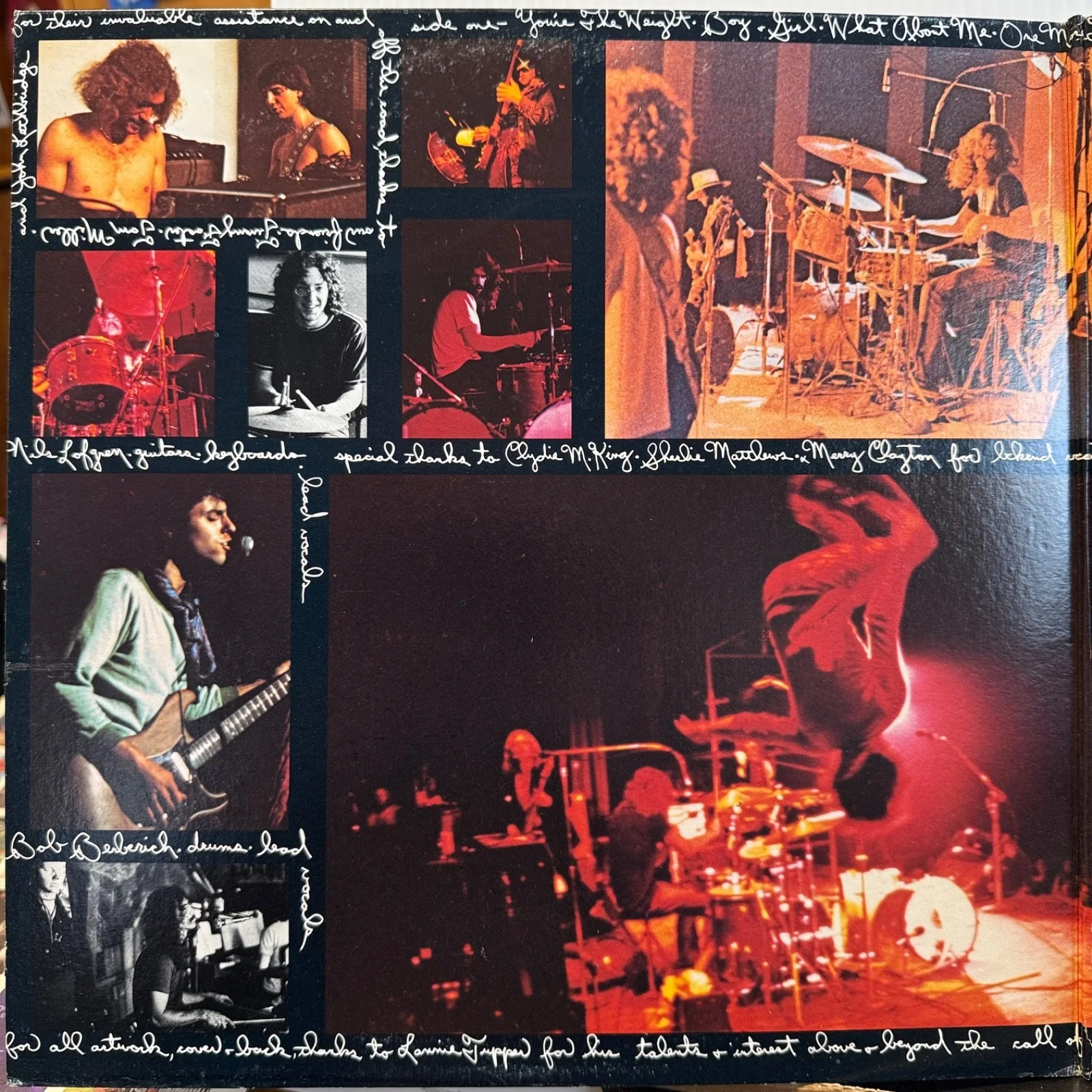 GRIN "Gone Crazy" - AUTOGRAPHED BY NILS LOFGREN ! - A&M USA vinyl record SP-4415, image 3