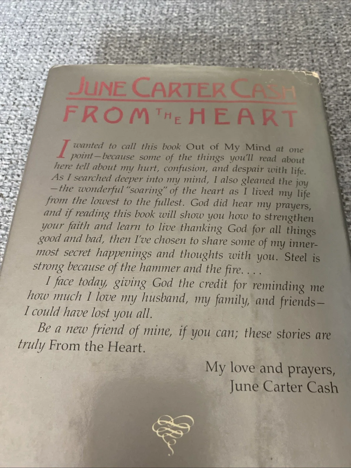 June Carter Cash Signed Fron The Heart, изображение 2
