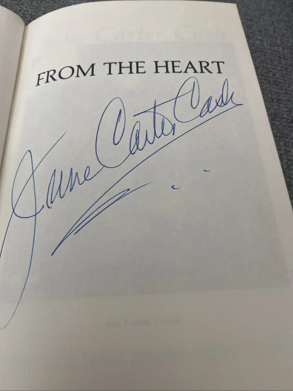 June Carter Cash Signed Fron The Heart, изображение 3