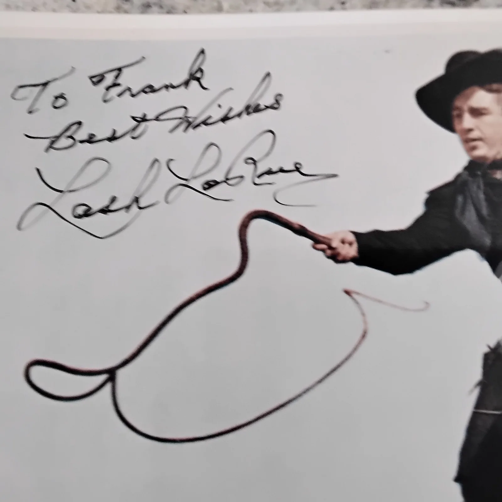 Lash LaRue SIGNED Photo TV Movie Actor King of Bullwhip Westerns Billy The Kid, изображение 4