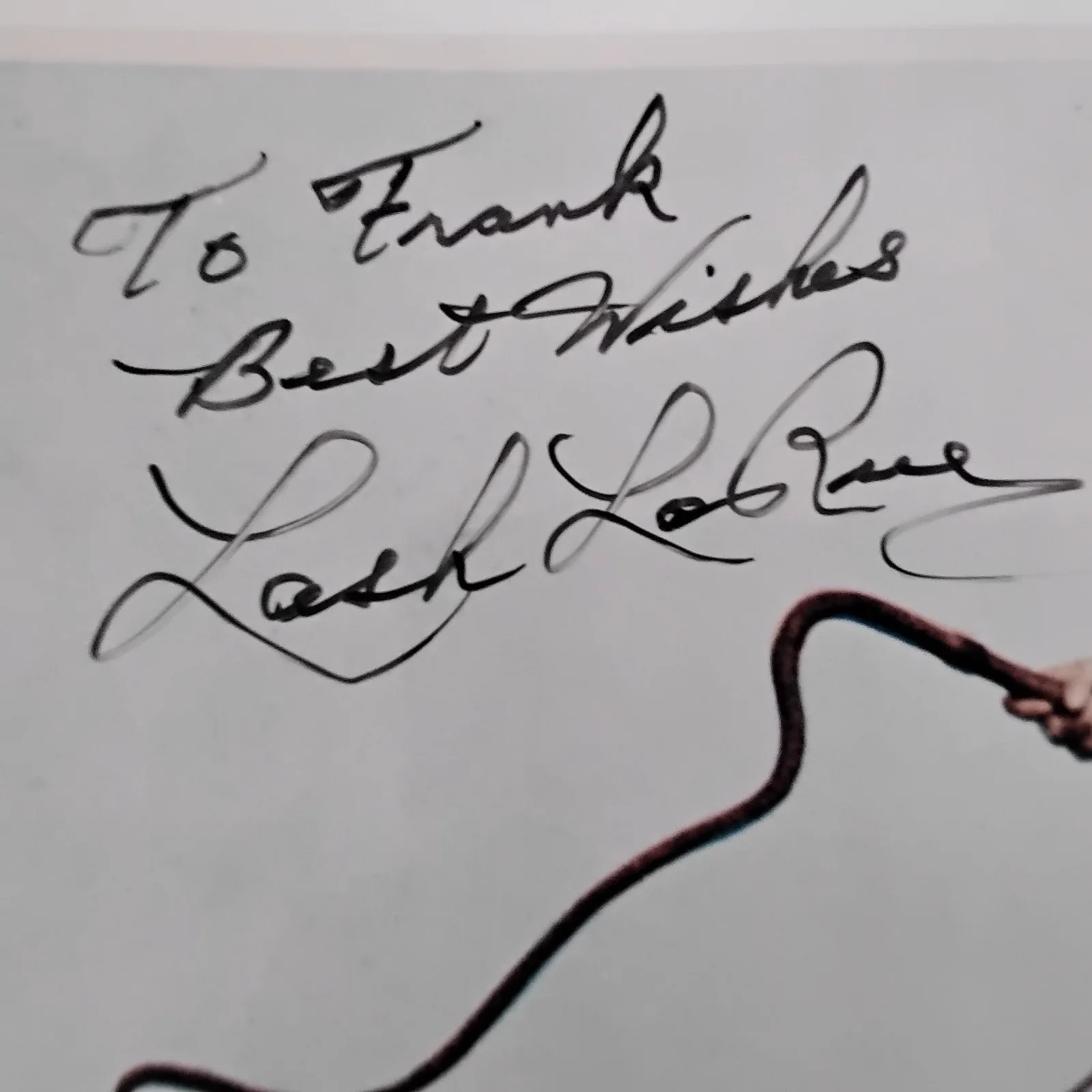 Lash LaRue SIGNED Photo TV Movie Actor King of Bullwhip Westerns Billy The Kid, изображение 5