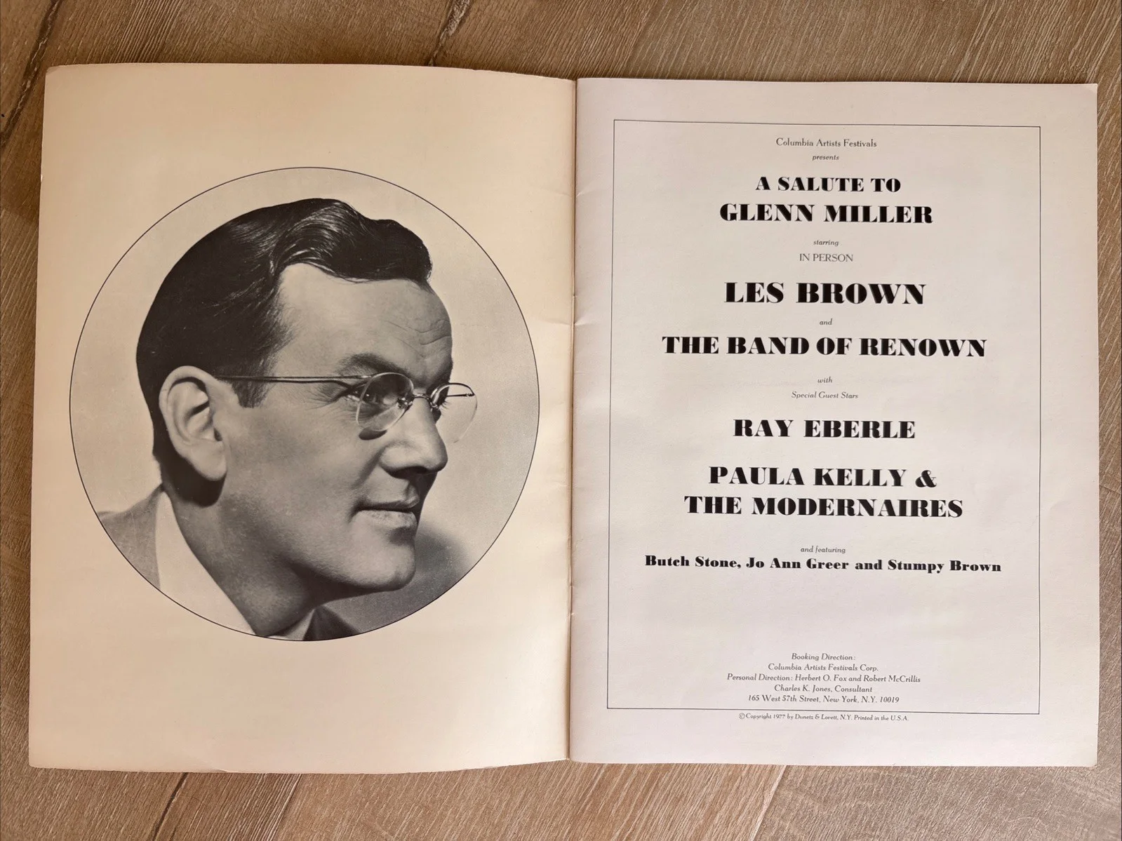 RAY EBERLE SIGNED 1977 Concert Program Vtg Glenn Miller Salute Anaheim Conv Ctr, image 5