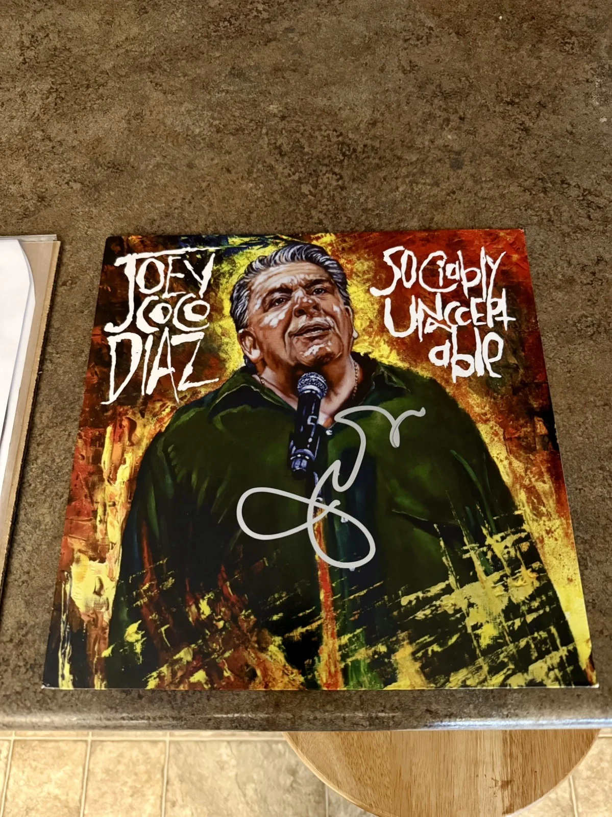 JOEY COCO DIAZ SIGNED 'SOCIALLY UNACCEPTABLE' RED VINYL RECORD ALBUM BECKETT COA, image 2