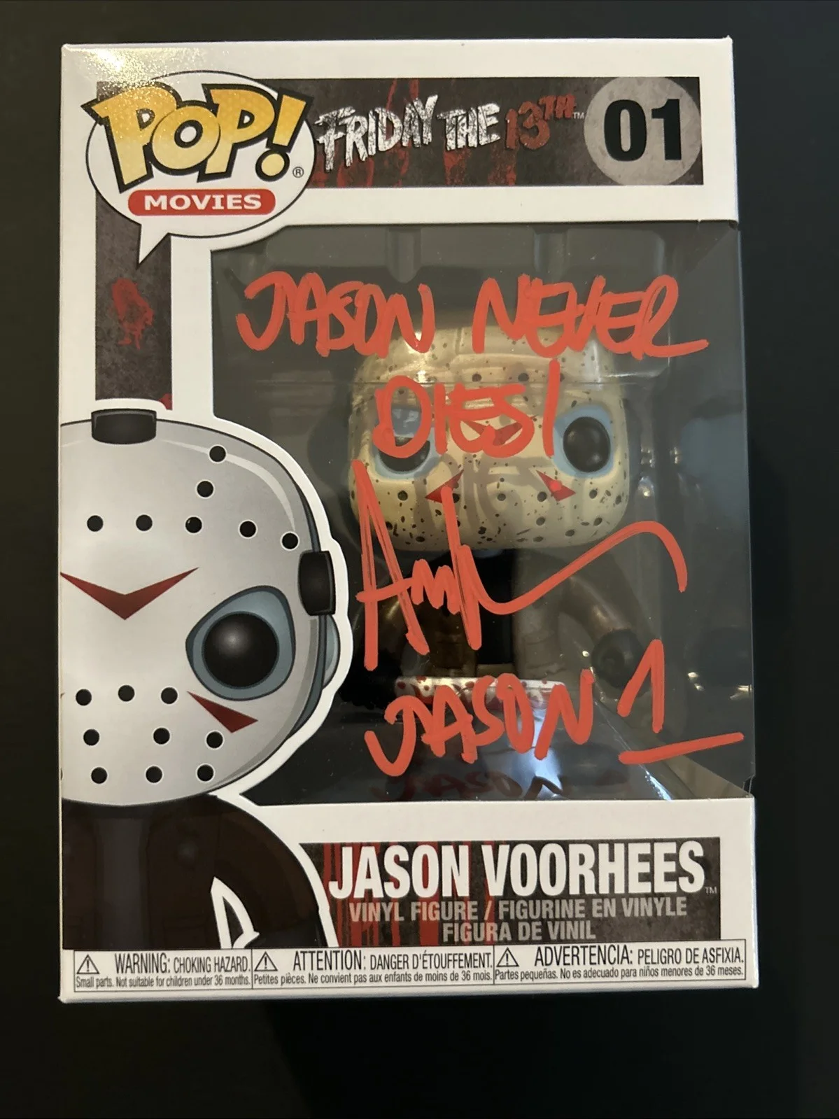 Ari Lehman — ARI LEHMAN SIGNED INSC FRIDAY THE 13TH JASON VOORHEES FUNKO POP BECKETT BAS COA, изображение 2
