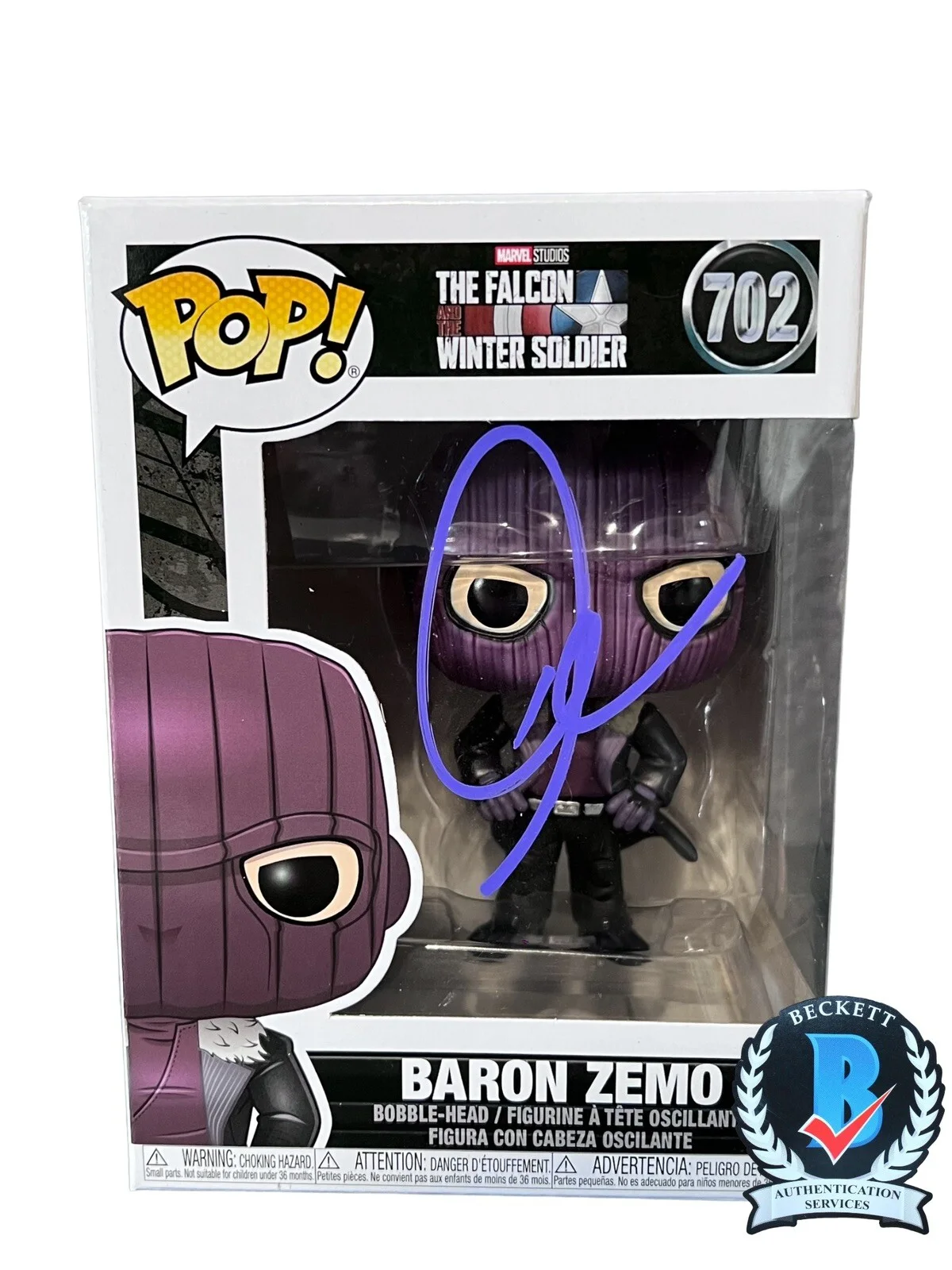 Daniel Bruhl — DANIEL BRUHL SIGNED BARON ZEMO FUNKO POP THE FALCON WINTER SOLDIER BECKETT COA