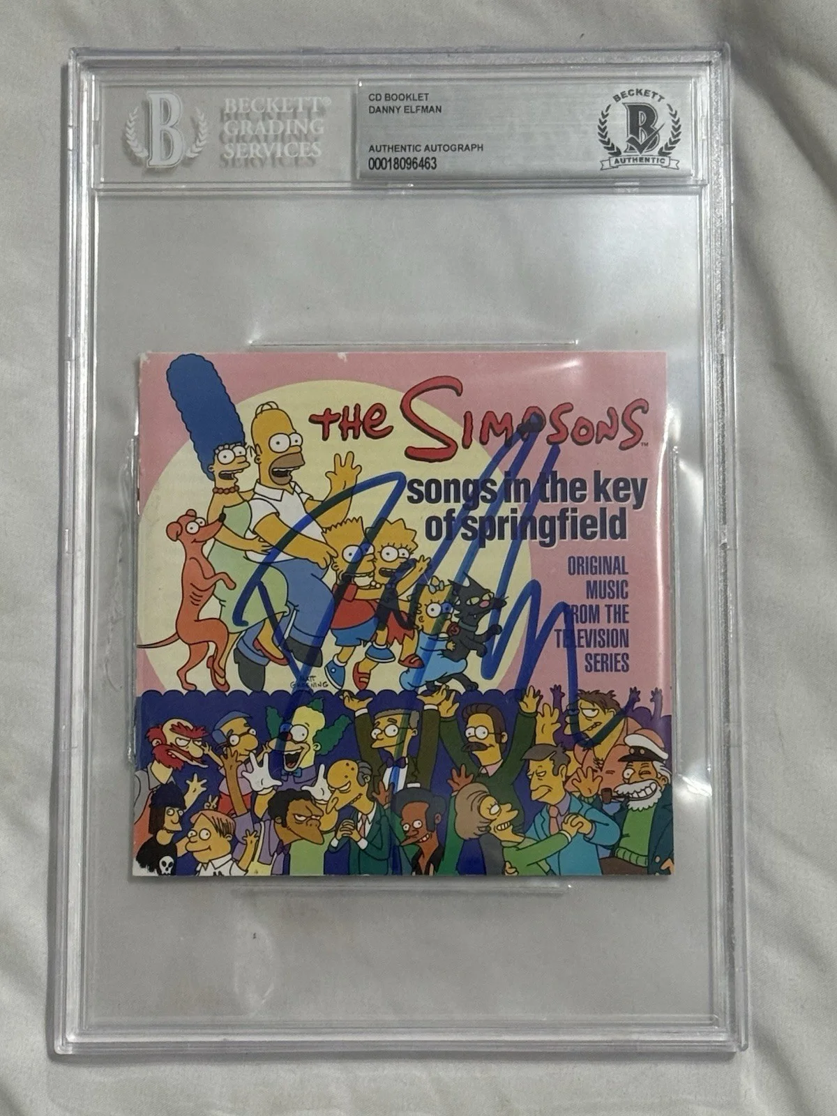 Danny Elfman — DANNY ELFMAN SIGNED THE SIMPSONS AUTOGRAPH CD BOOKLET BECKETT, image 4