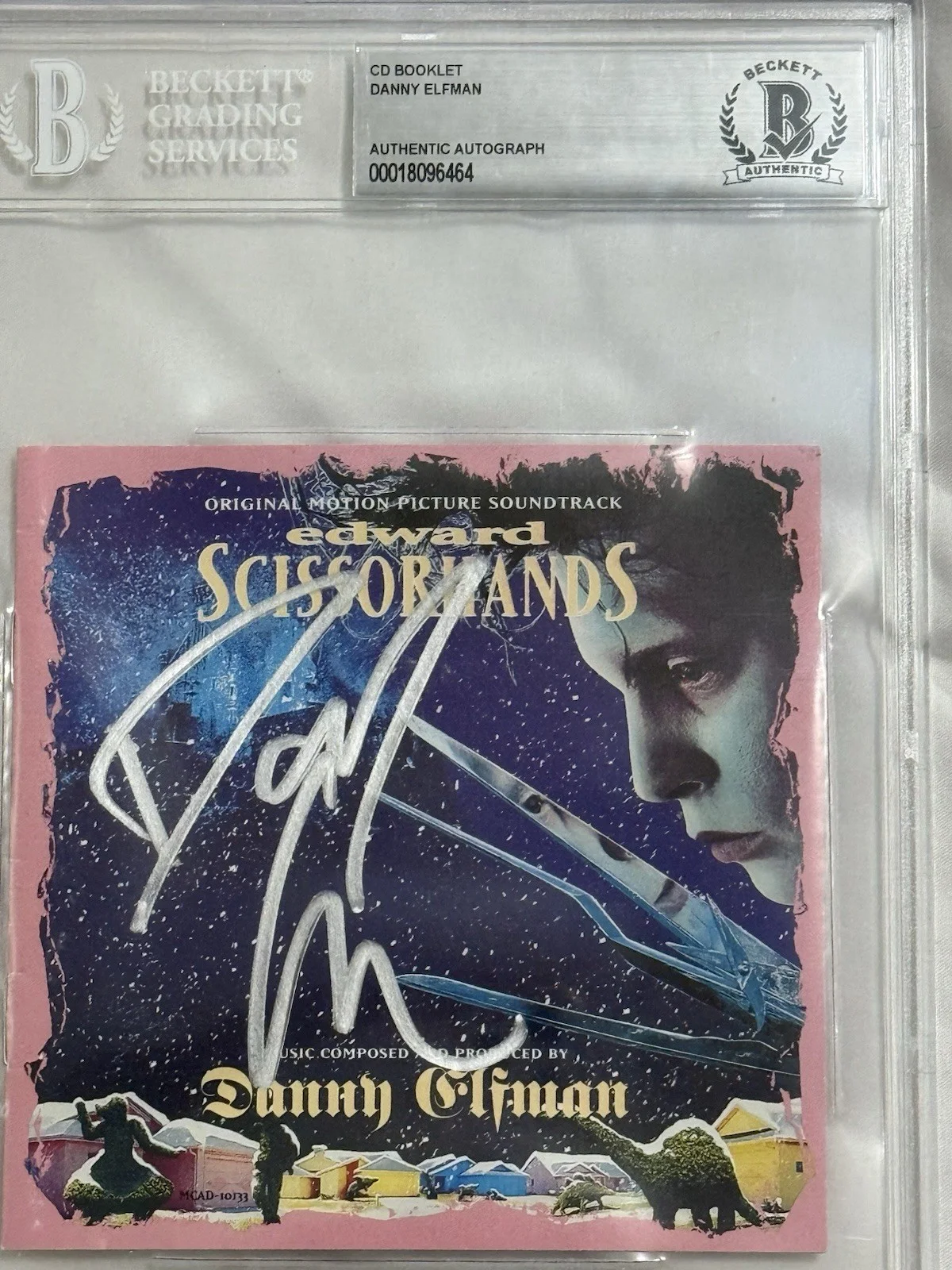 Danny Elfman — DANNY ELFMAN SIGNED EDWARD SCISSORHANDS AUTOGRAPH CD BOOKLET BECKETT, image 4